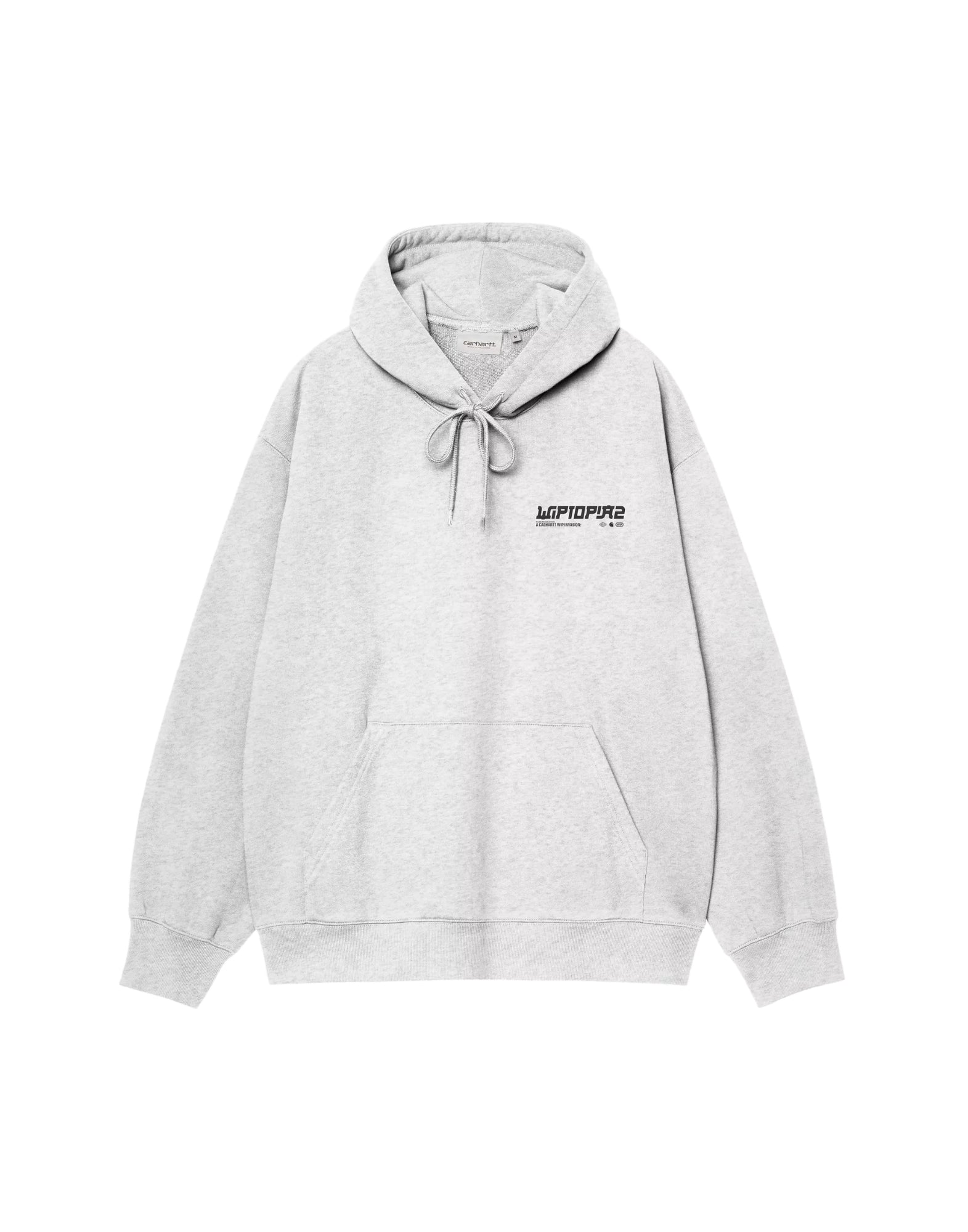 Kapuzen-Sweatshirt „Wiptopia II“ in Asche-Melange
