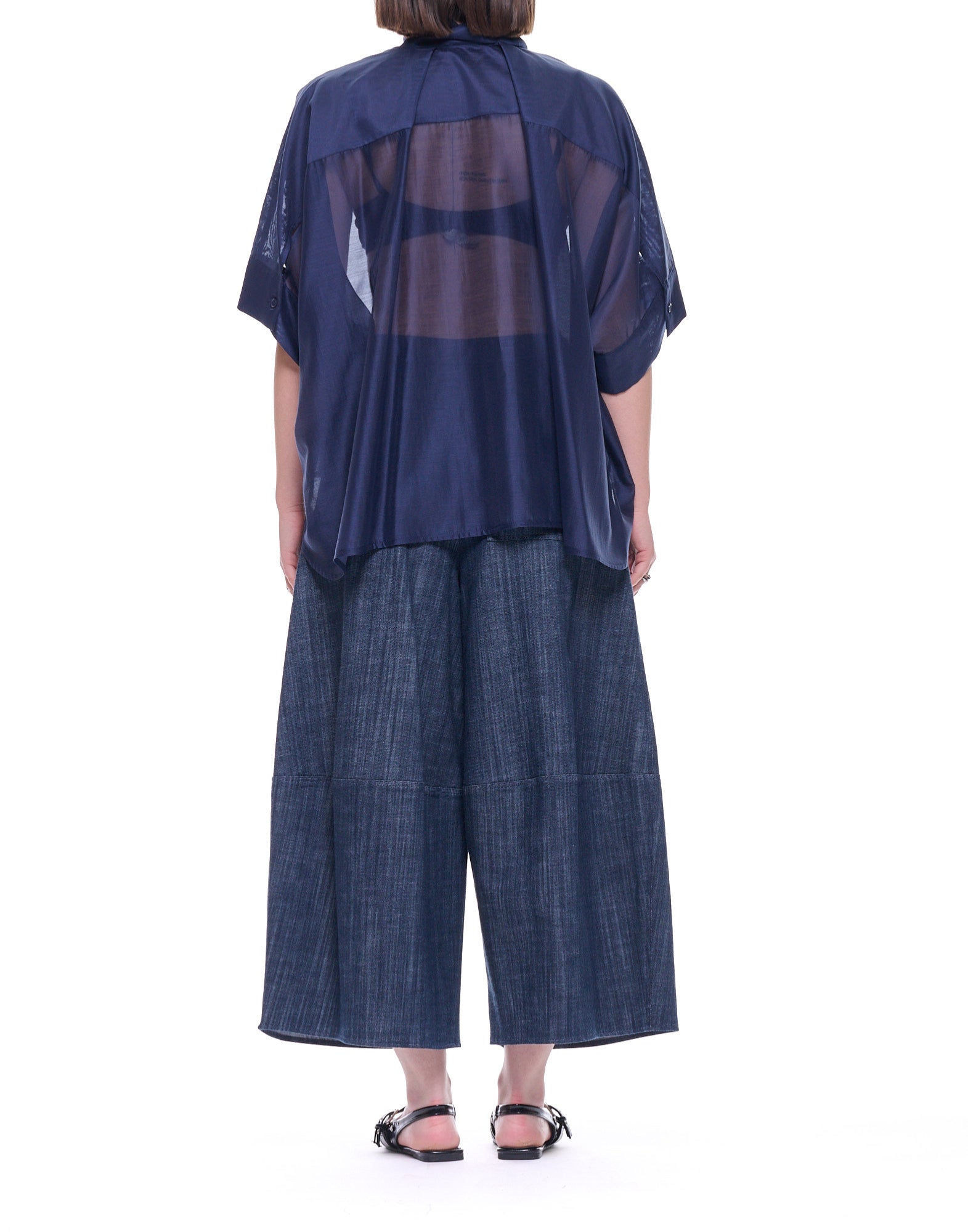 Meimeij Women’s Night Sky Soft Shirt in Lyocell Blend, Relaxed Fit, Made in Italy E6/I/M6EF21 888 NIGHTSKY