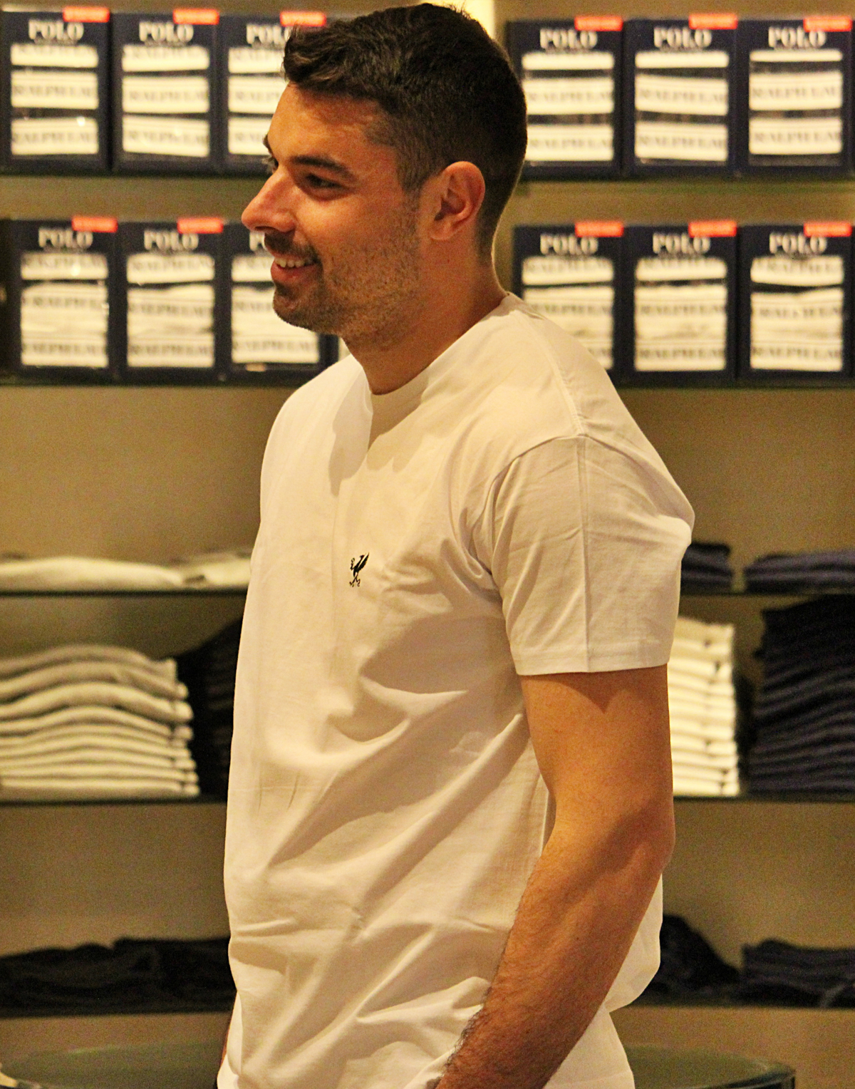 T-shirt homme manica corta premium blanc