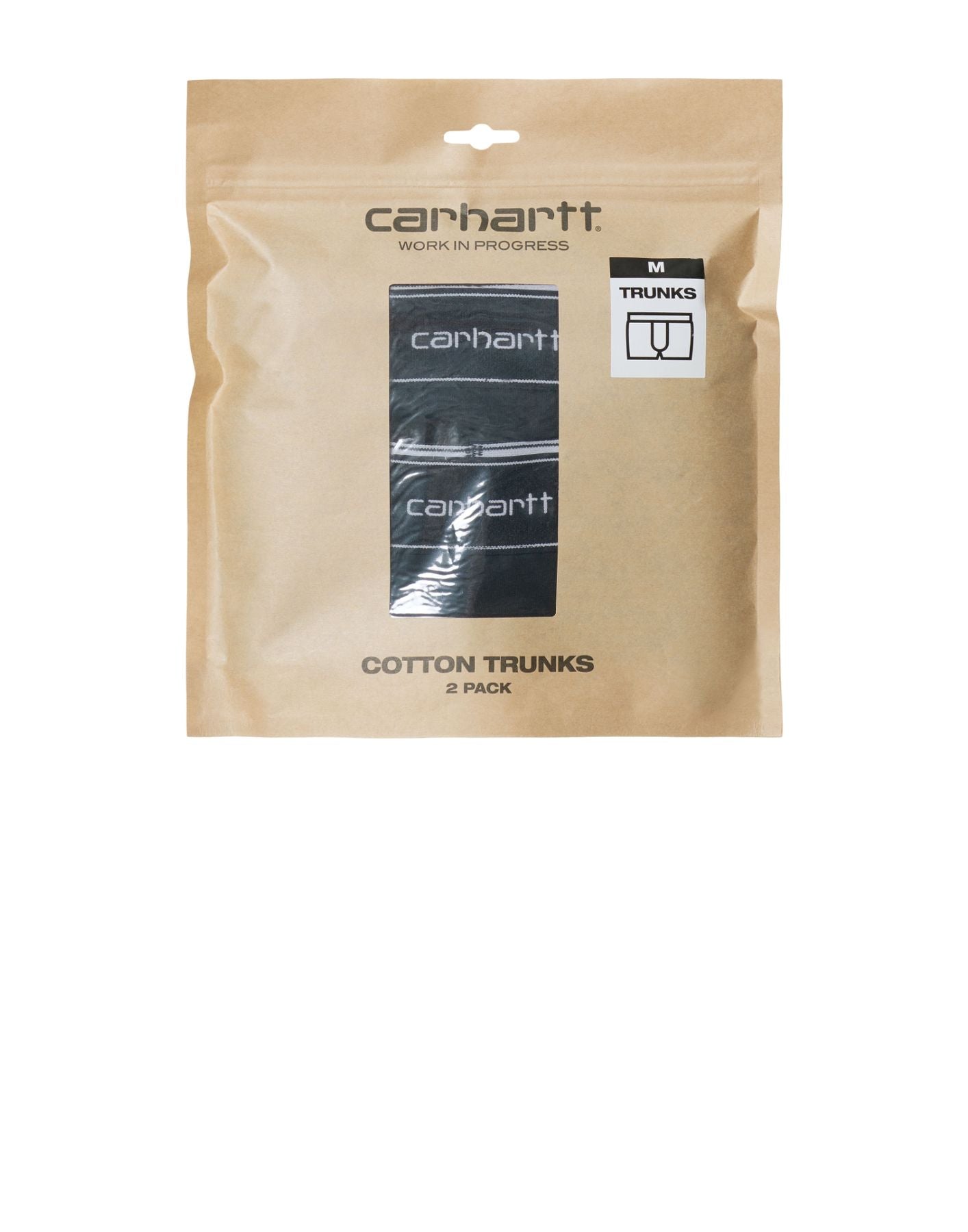 Carhartt WIP Baumwoll-Trunks – 2er-Pack Boxershorts aus Baumwolljersey, Schwarz I029375 933XX BAUMWOLL-TRUNKS SCHWARZ