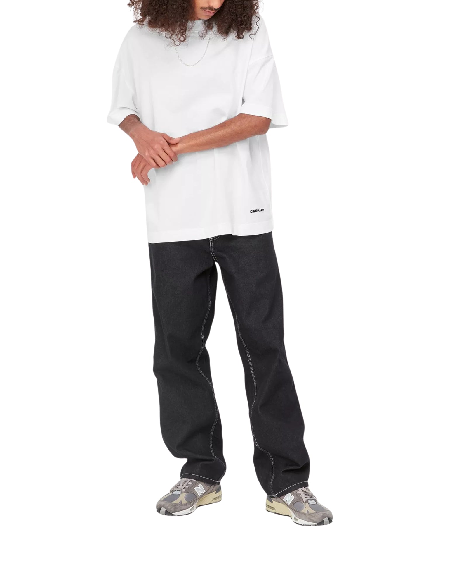 I031373 00A.XX WHITE/BLACK T-SHIRT - Maglieria - CARHARTT WIP