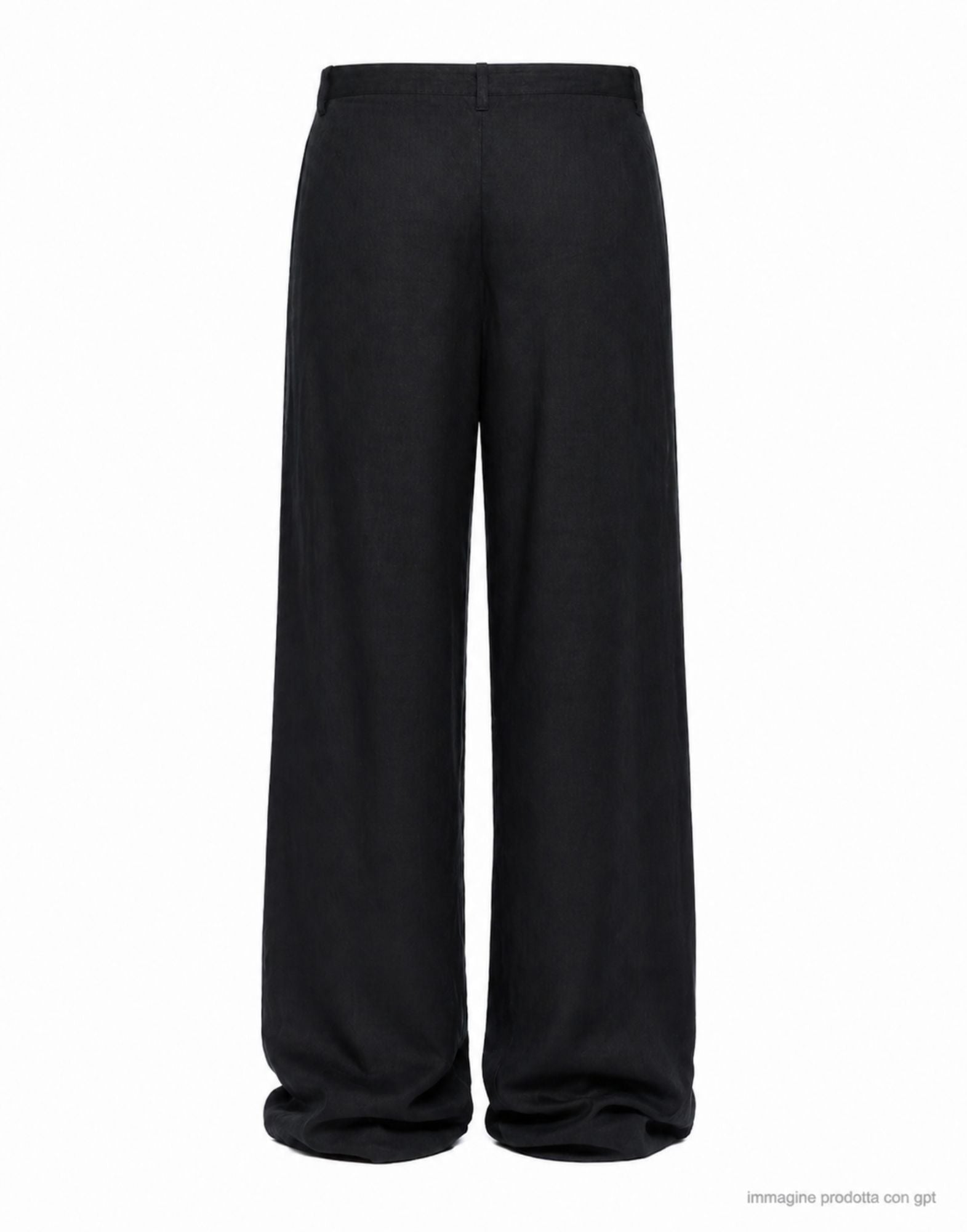 Cellar Door Pantalón de lino negro para hombre Owen Corte relajado Hecho en Italia 110578 L130 99 NEGRO