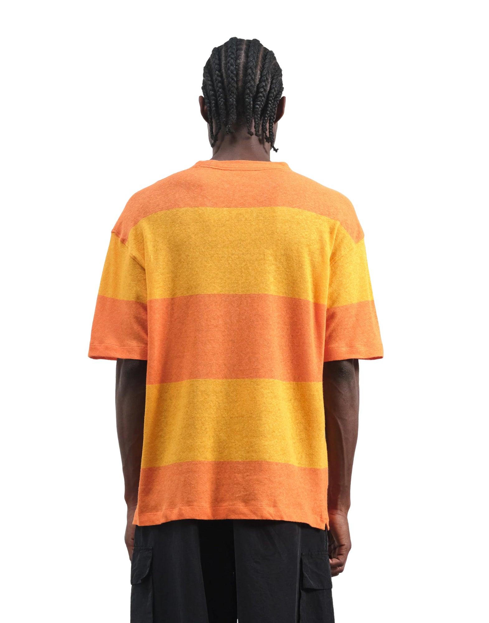 YMC Triple T-Shirt Orange Yellow Men’s Cotton T-Shirt P6AAD 80