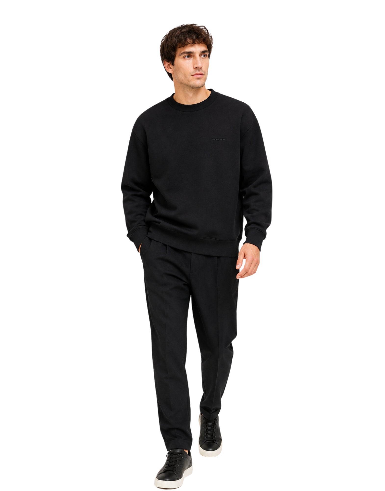 Logo interlock crewneck Black
