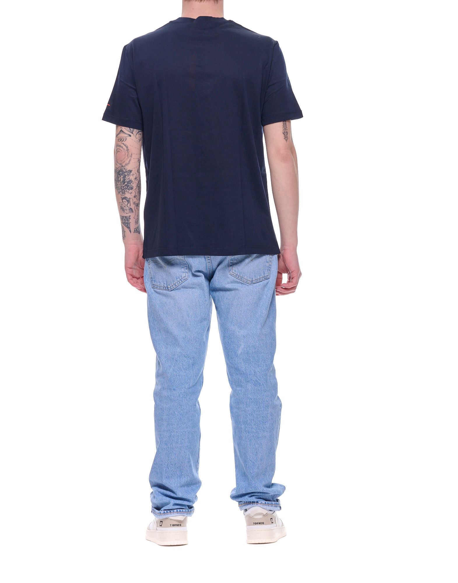 SUNS Paul Lux Mercerized Cotton T-Shirt Dark Blue Men’s TSS6108U V3 DARK BLUE