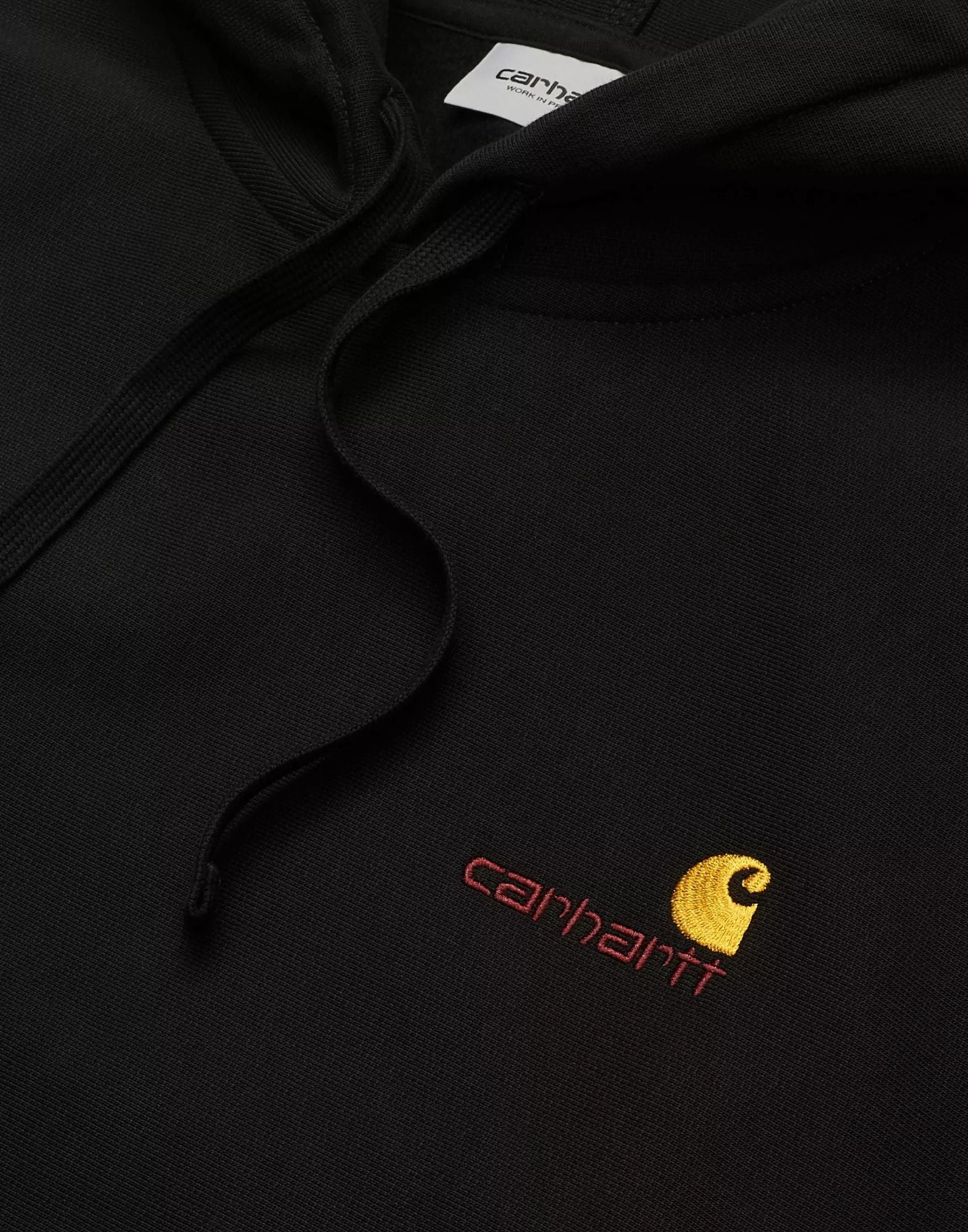 Kapuzen-Sweatshirt mit amerikanischer Schrift, schwarz