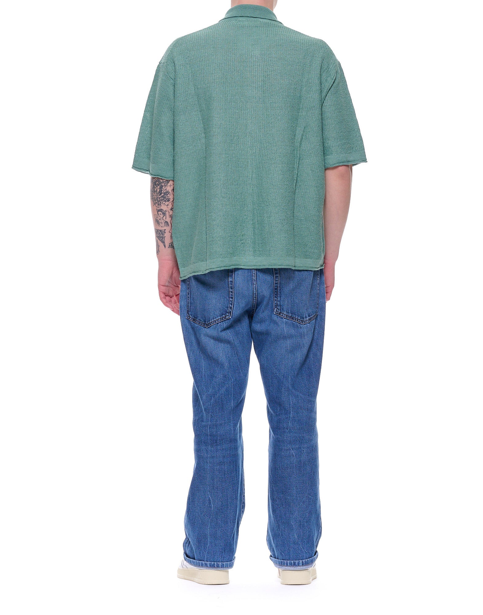 Atomofactory Men’s Cotton Knit T-Shirt Sage Green PE25AFU48 21D SALVIA