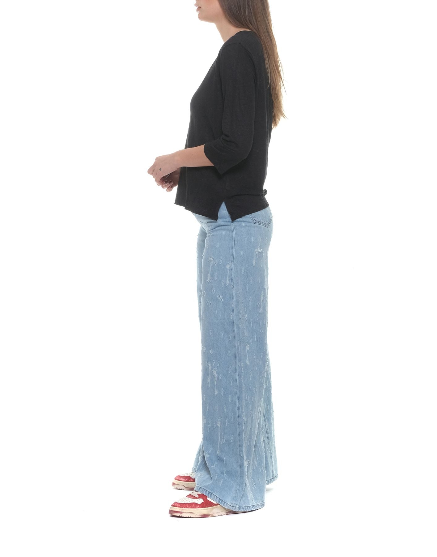 T-shirt woman M011-FTS598 002 Majestic Filatures