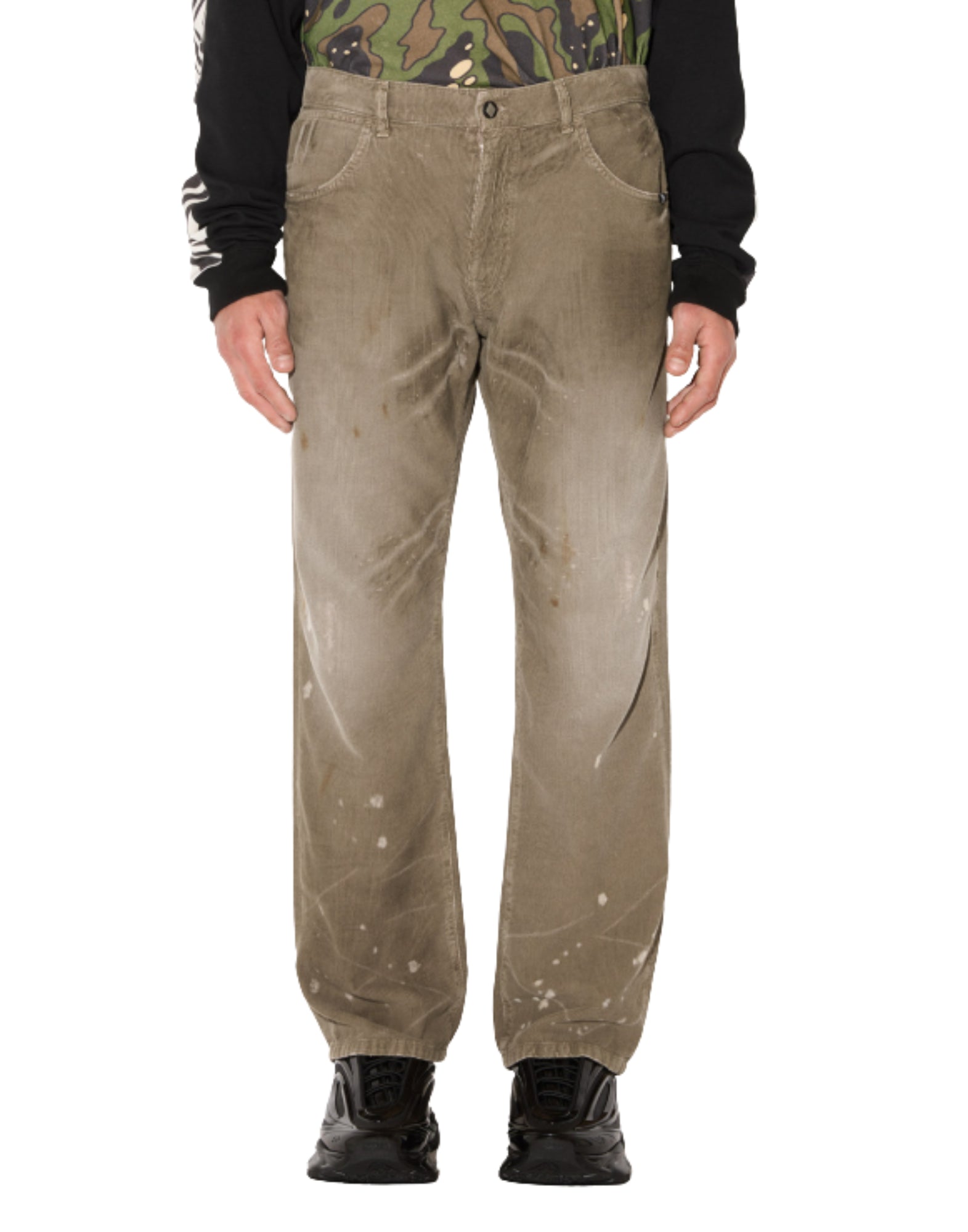 AMU010P3953018 C0504 Schlammgrau Hosen - Pantaloni - Amish
