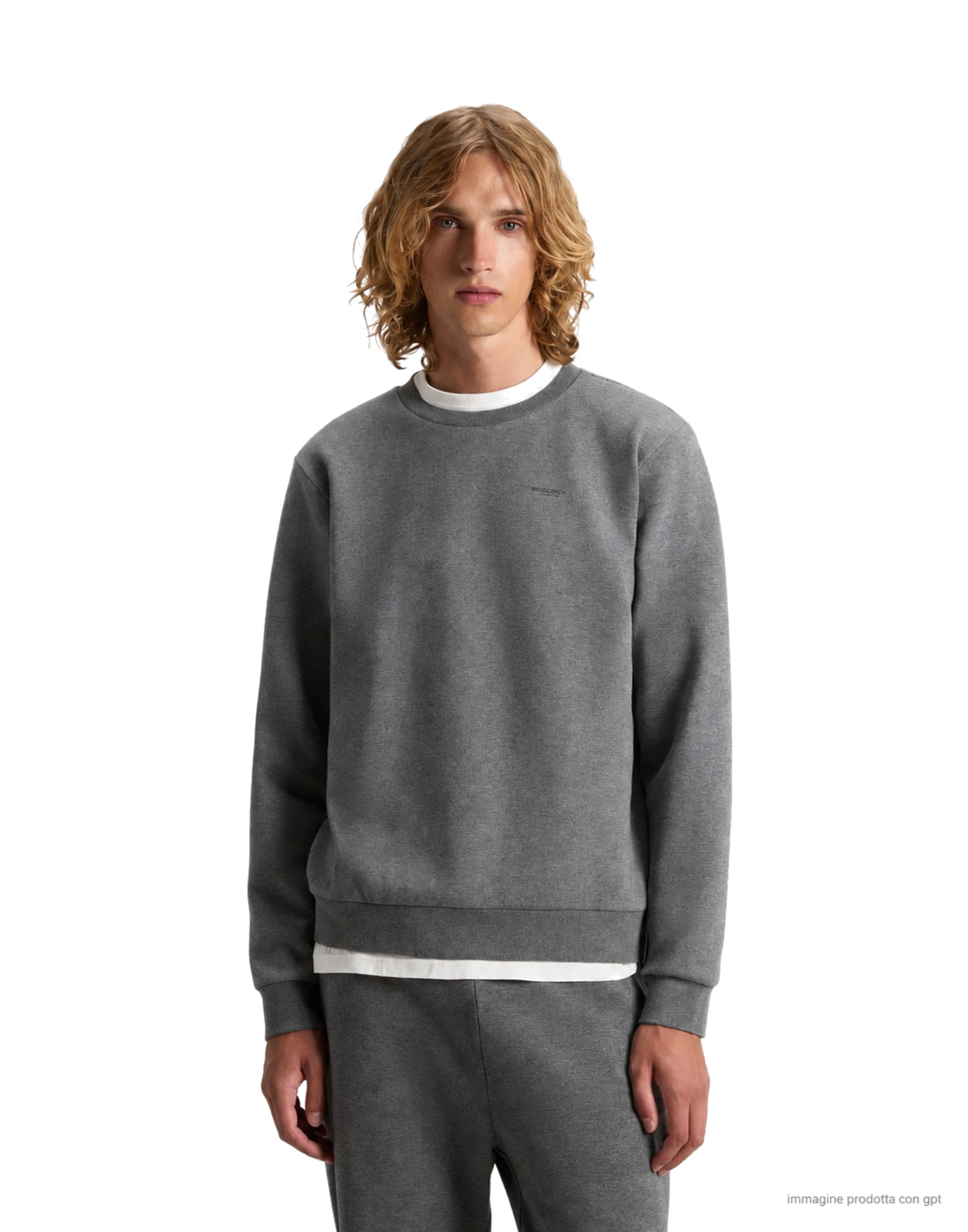 Logo Interlock Crewneck Charcoal Melange