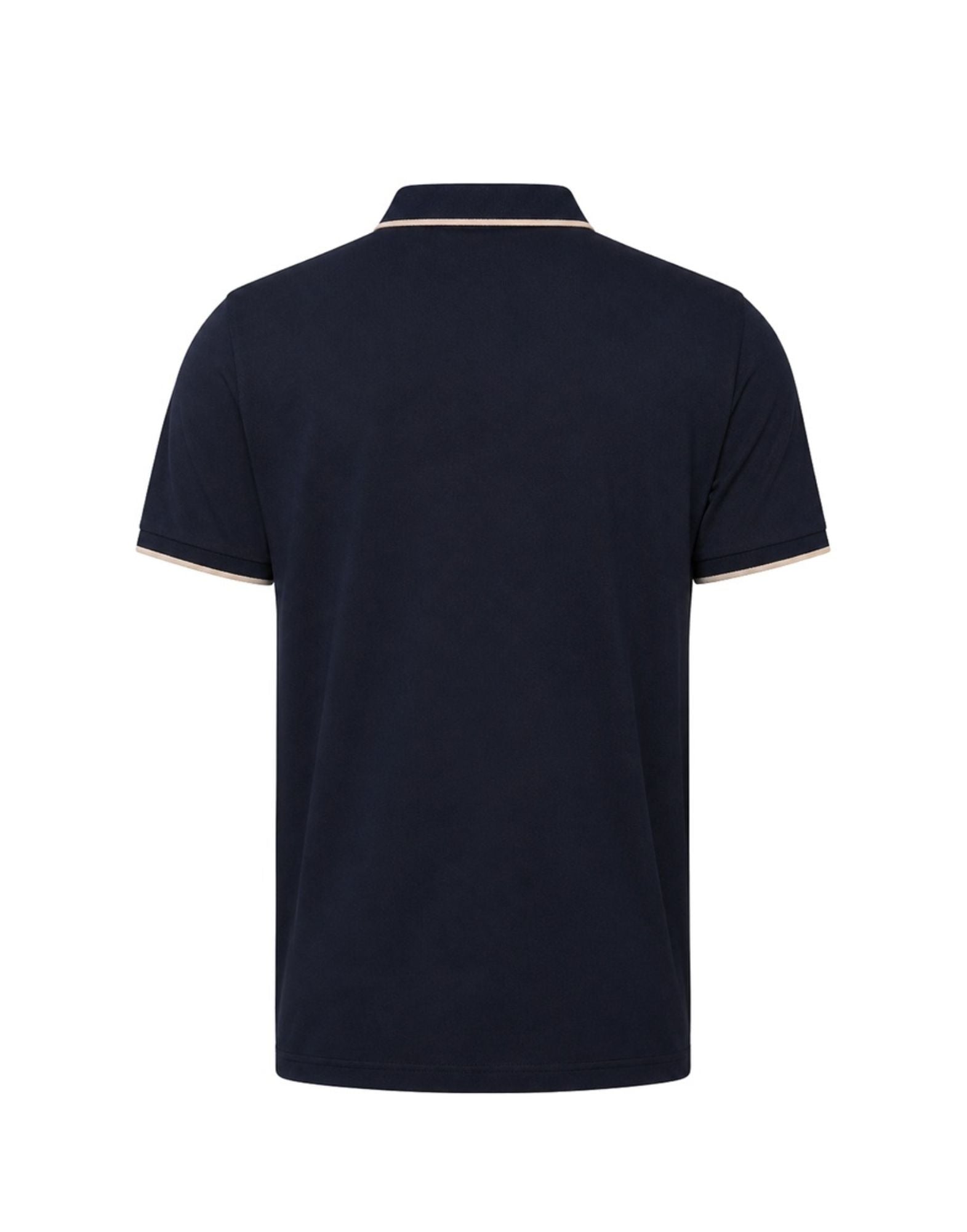 Blauer Polo Damon azul con ribete en contraste 26BLUT02288-007479 888 BLU