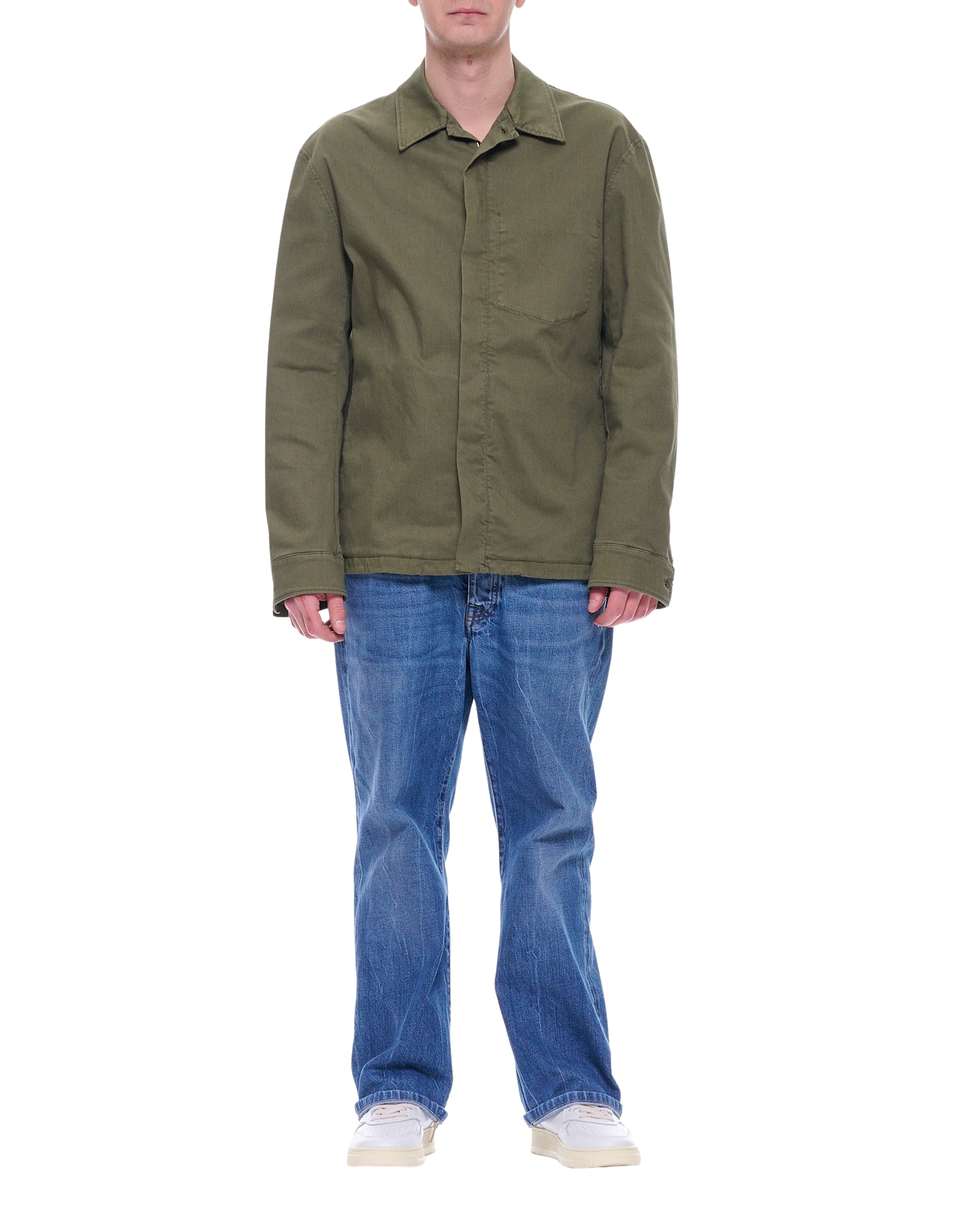 Cellar Door Men’s Green Teo Cotton Shirt Jacket Made in Italy WA16038 WF201 78 TEO GREEN