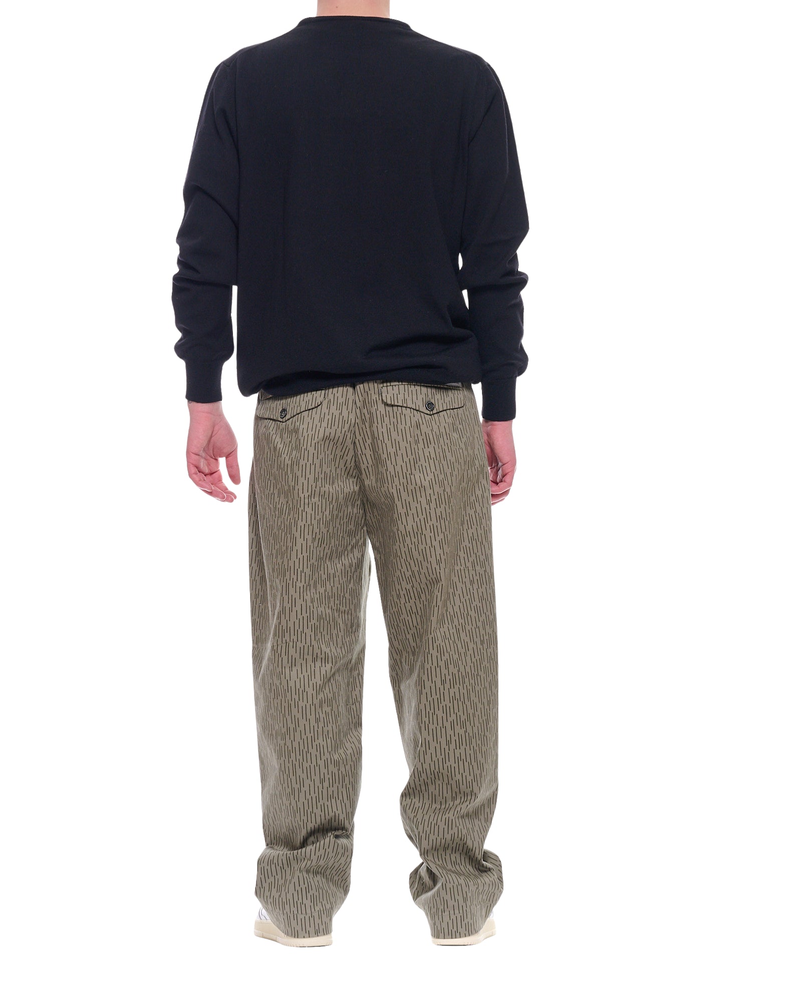 Meteorite Overcarrot Cotton Fabric Pants Green Regular Fit MTR06 METEORITE U57 STAMPA R