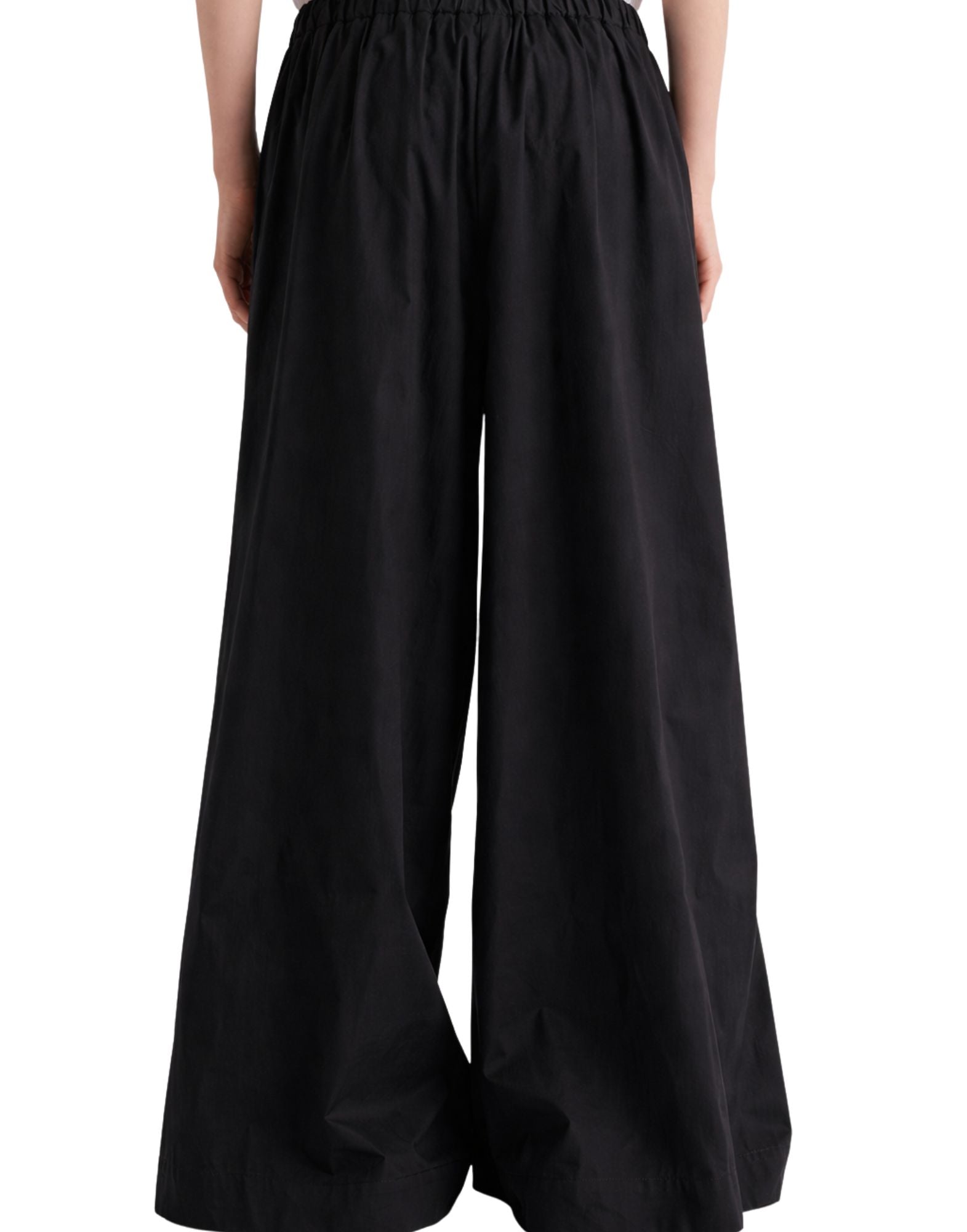 Meimeij Schwarze Damenhose mit weitem Bein E6/I/M6EB18 100 SCHWARZ