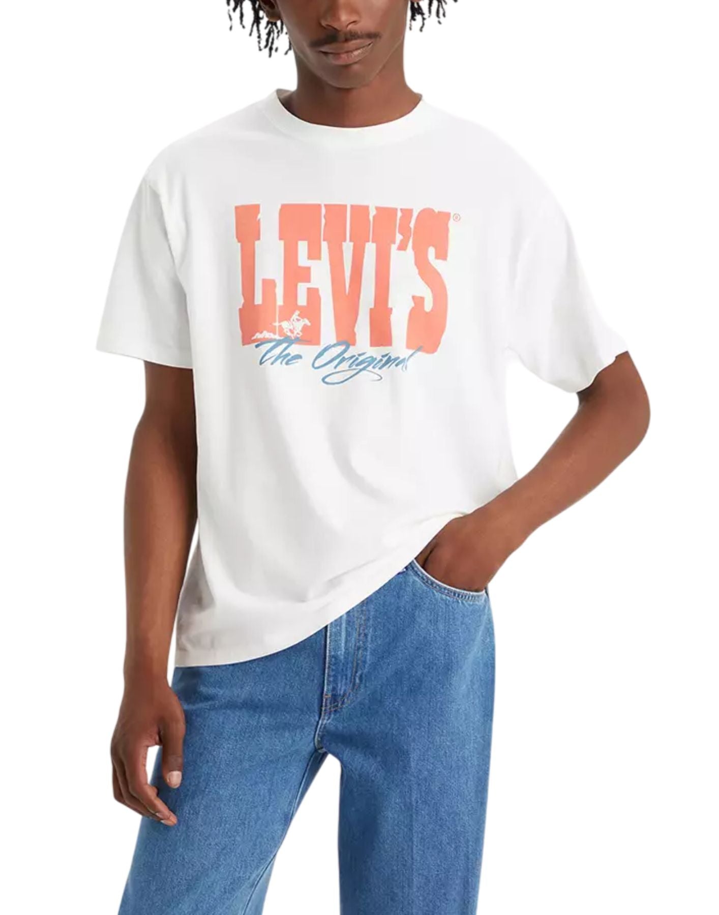 T-shirt da uomo 87373 0105 White Levi's