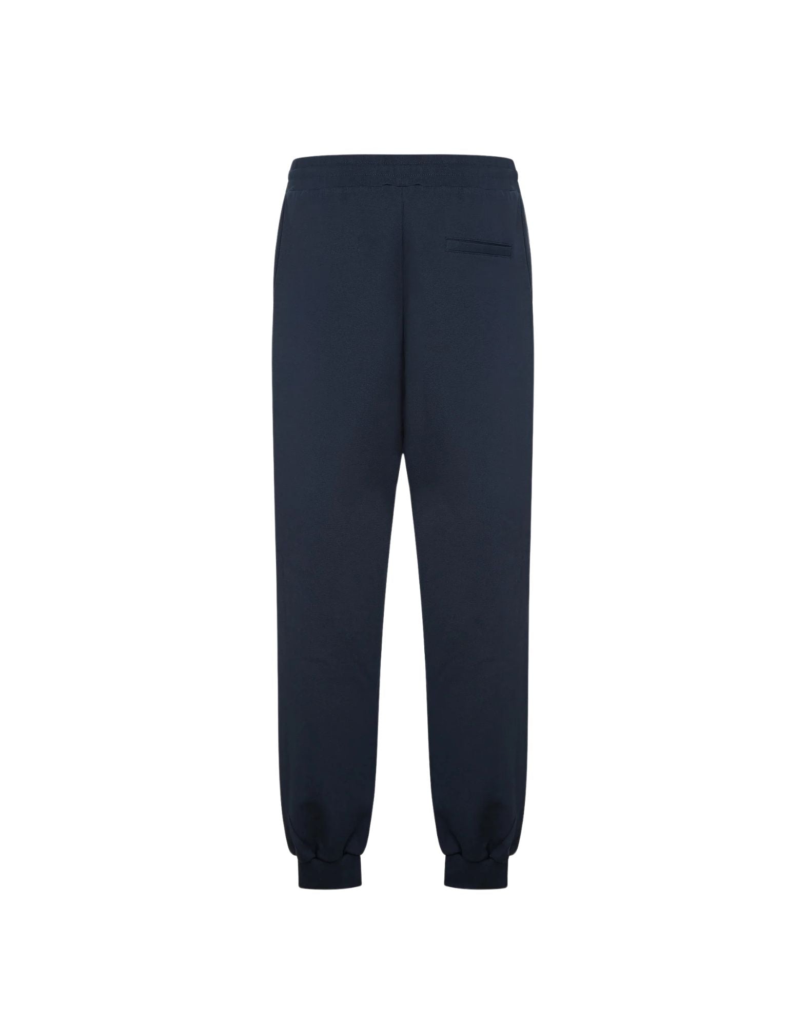 SUNS Men’s Alessandro Tag Sweatpants Dark Blue in Stretch Diagonal Fleece with Drawstring Waist and Ribbed Hem PFS61002U V1 DARK BLUE
