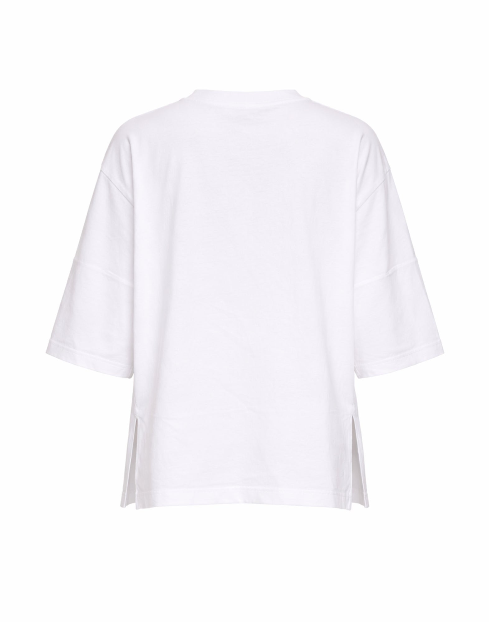aboratorio White Oversized Crewneck T-Shirt in 100% Cotton,  Women’s JO4689 1000