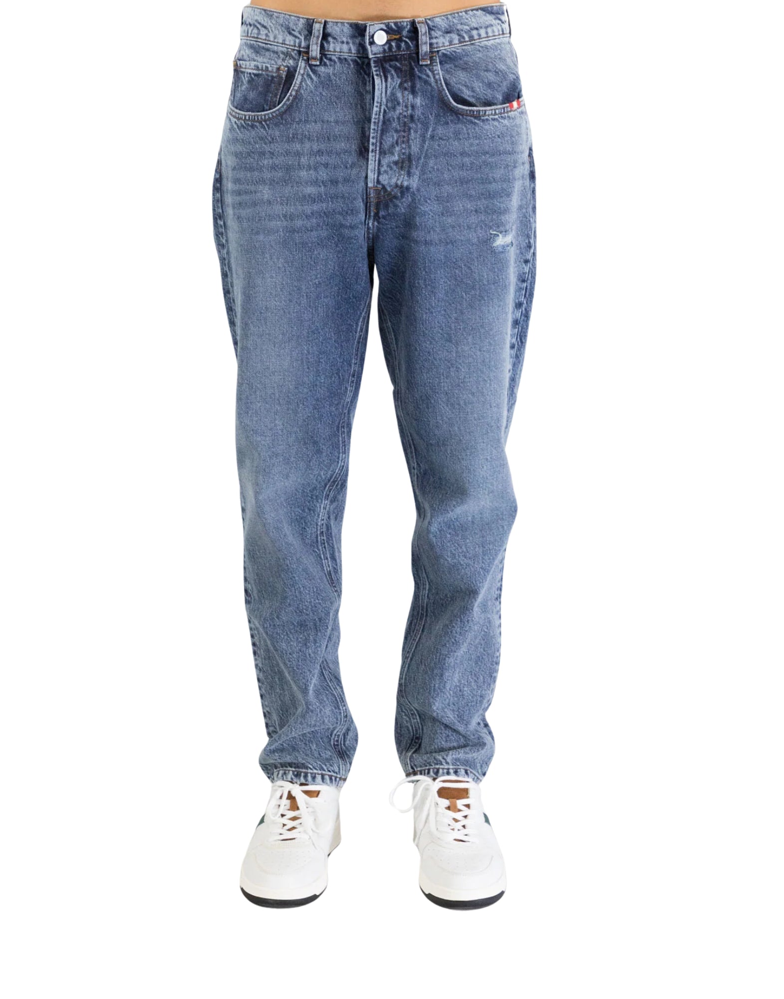Jeans Man AMU001D5703012 C0999 Geremia Man AMISH Pietra di marmo di denim riciclata Amish