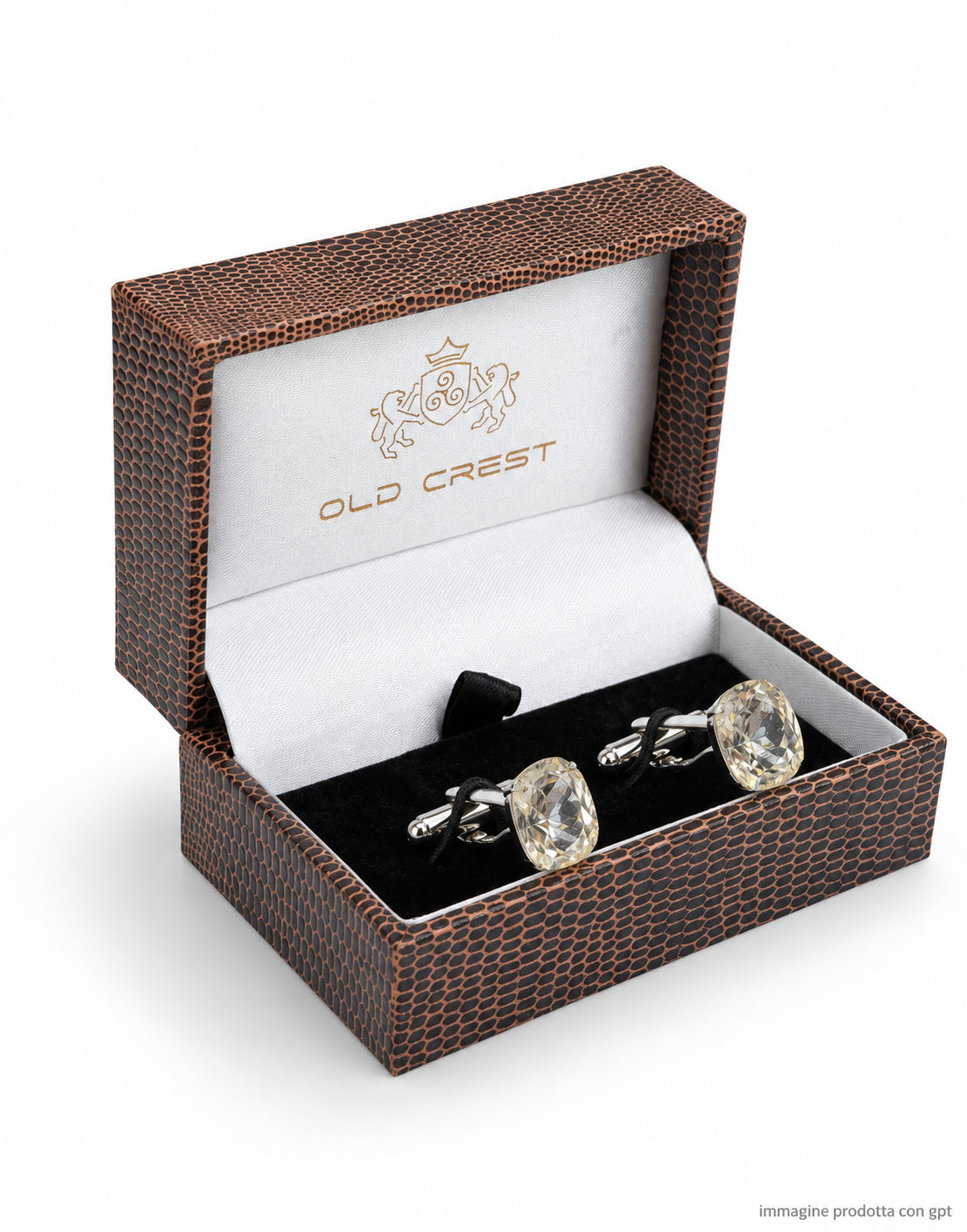 OLD CREST Brass Stone Cufflinks for Men GML 8013 17 GEMELLI