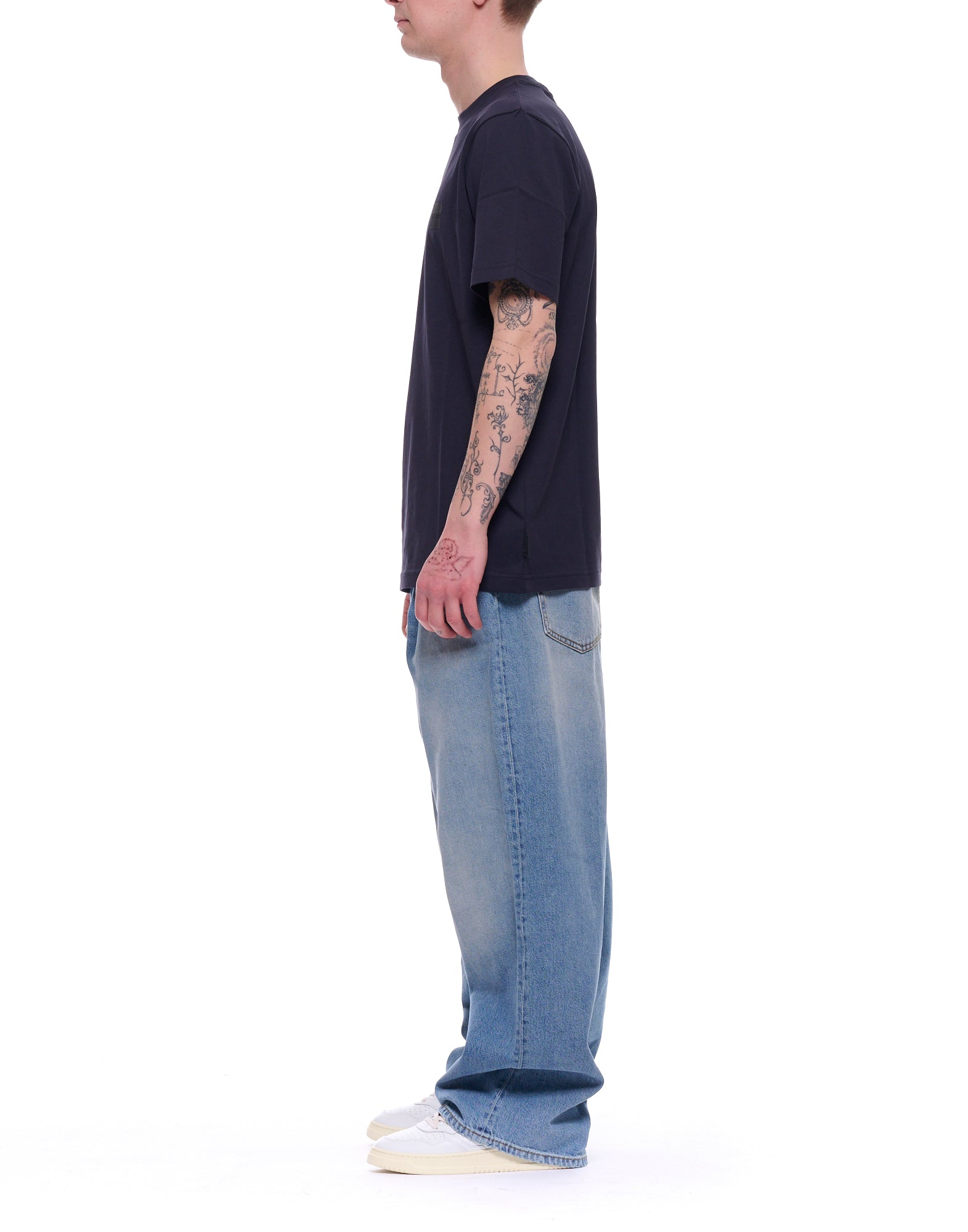 Nine:In:The:Morning Pantalón Tito de 5 bolsillos Vaqueros holgados de mezclilla azul TIT02 FS24 DENIM