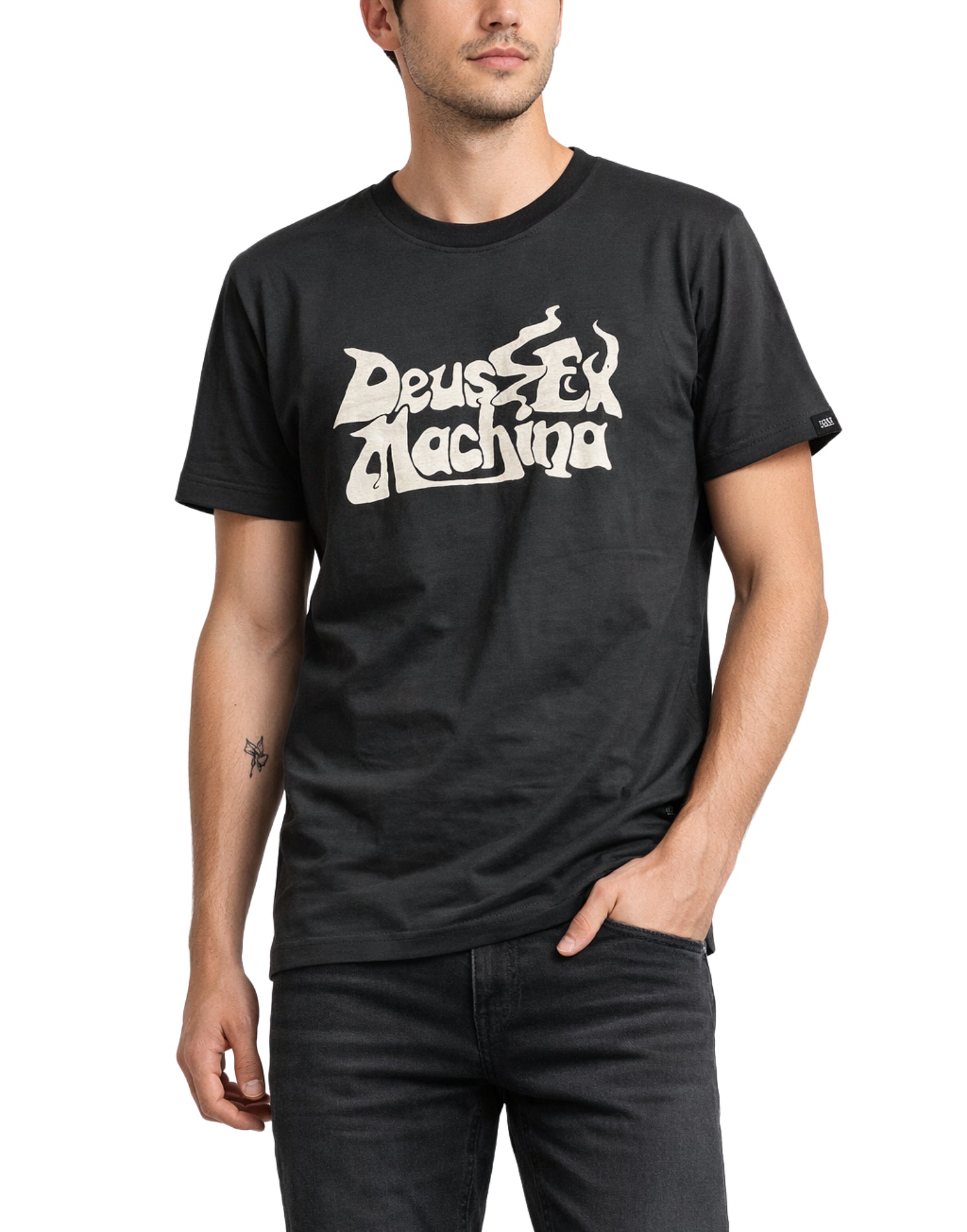 Deus Ex Machina Smokeshow Cotton T-Shirt Anthracite Men’s D261MTS537094090