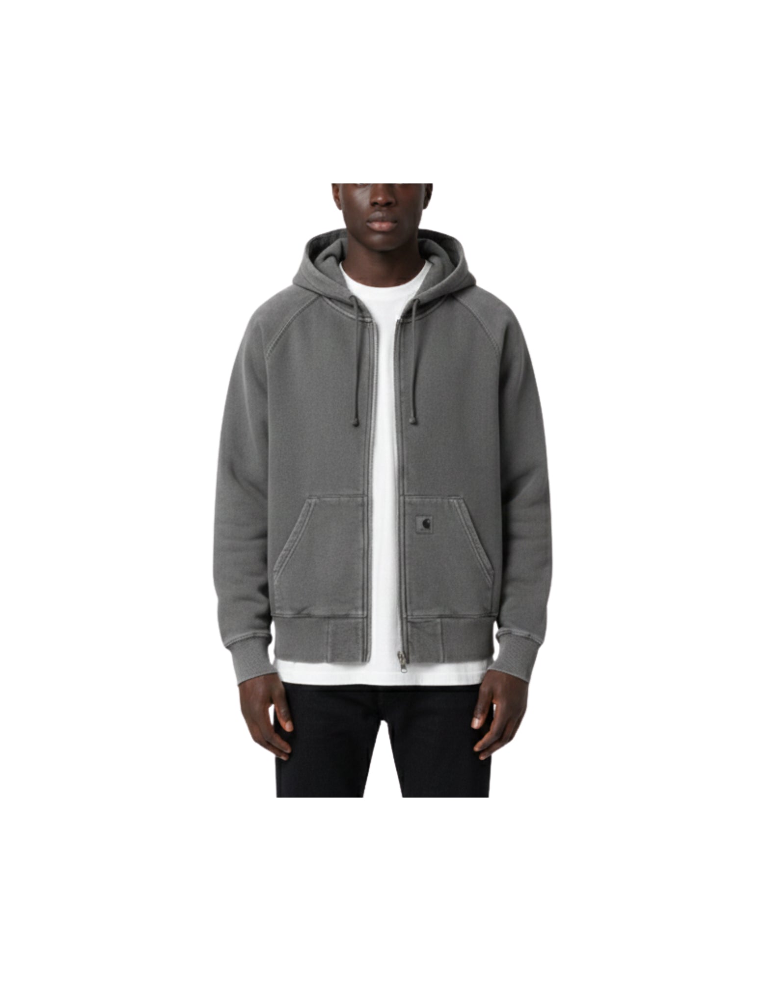 I036047 89.B7 BLACK GRIND WASH HOODED TORION JACKET - FELPA - CARHARTT WIP