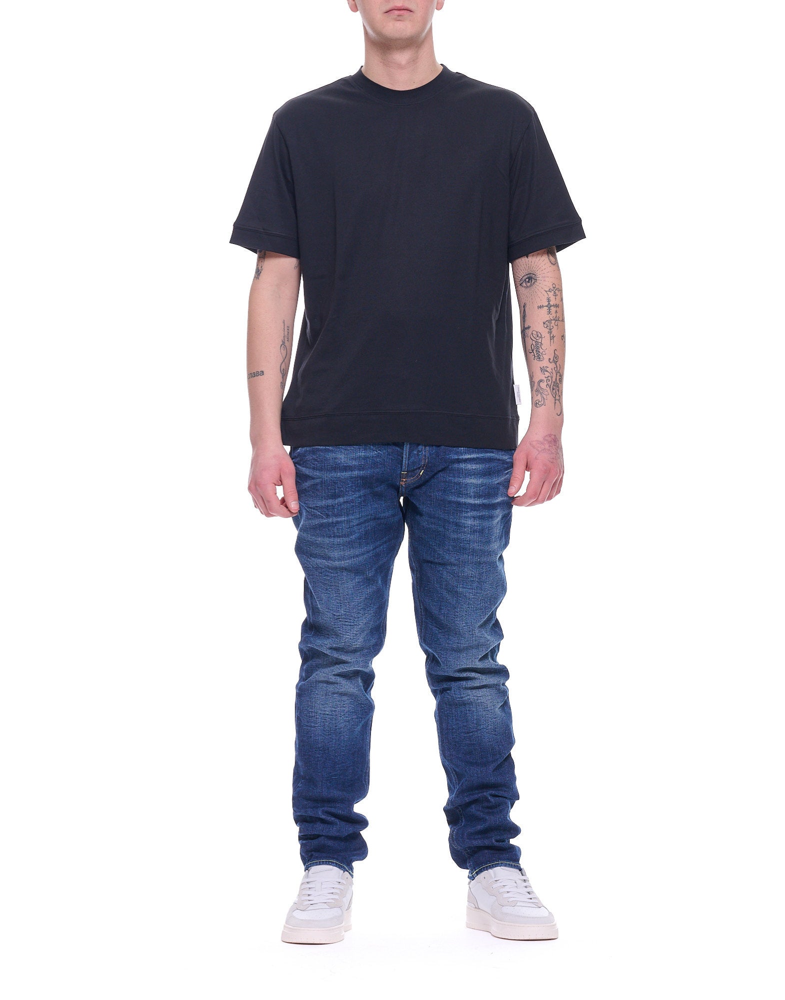 Entre Amis Men’s Slim Fit Cotton Jeans Blue Made in Italy 8212 206L02