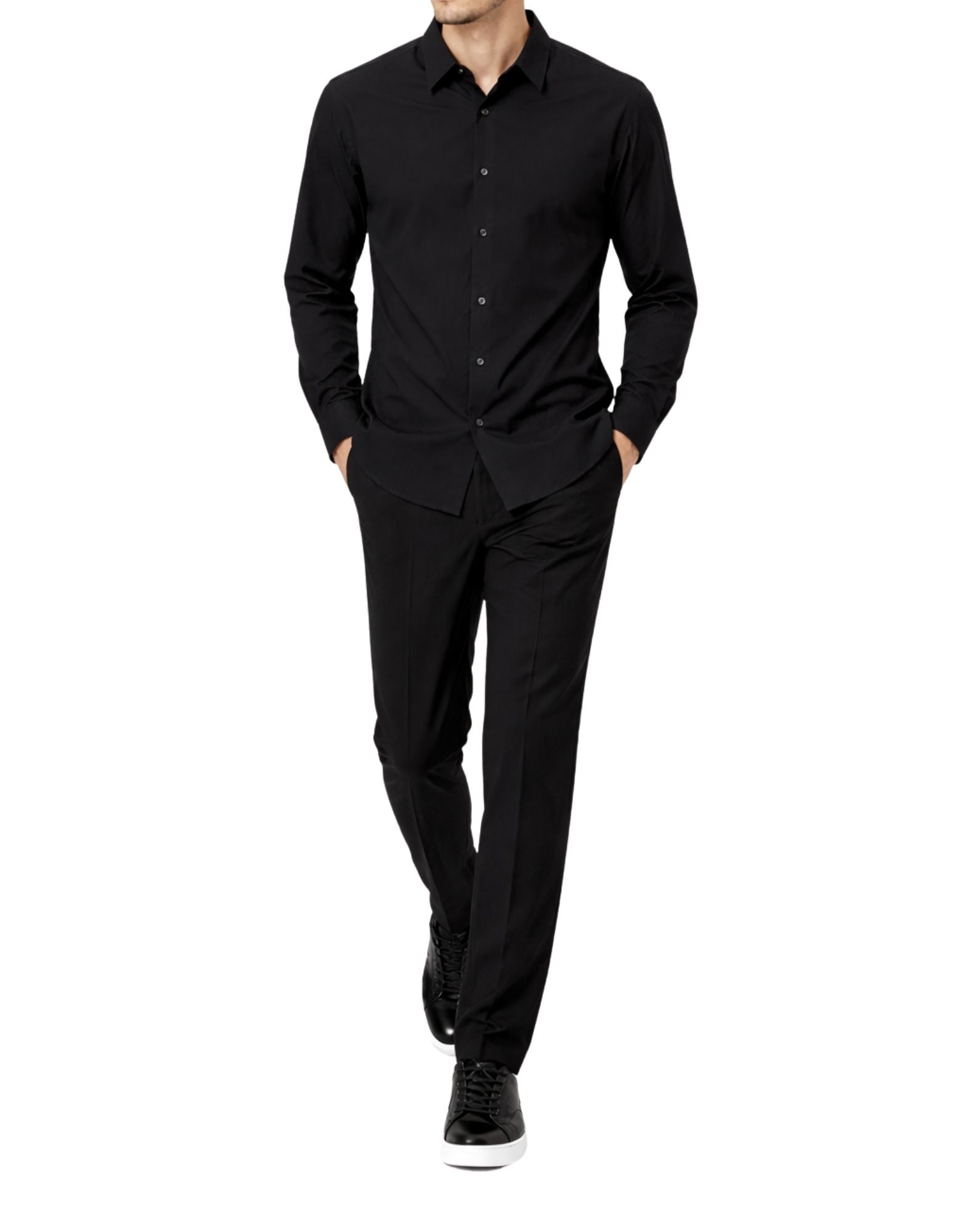 Unity Hyron NY men’s technical shirt in black ST- HYRON NY BLACK