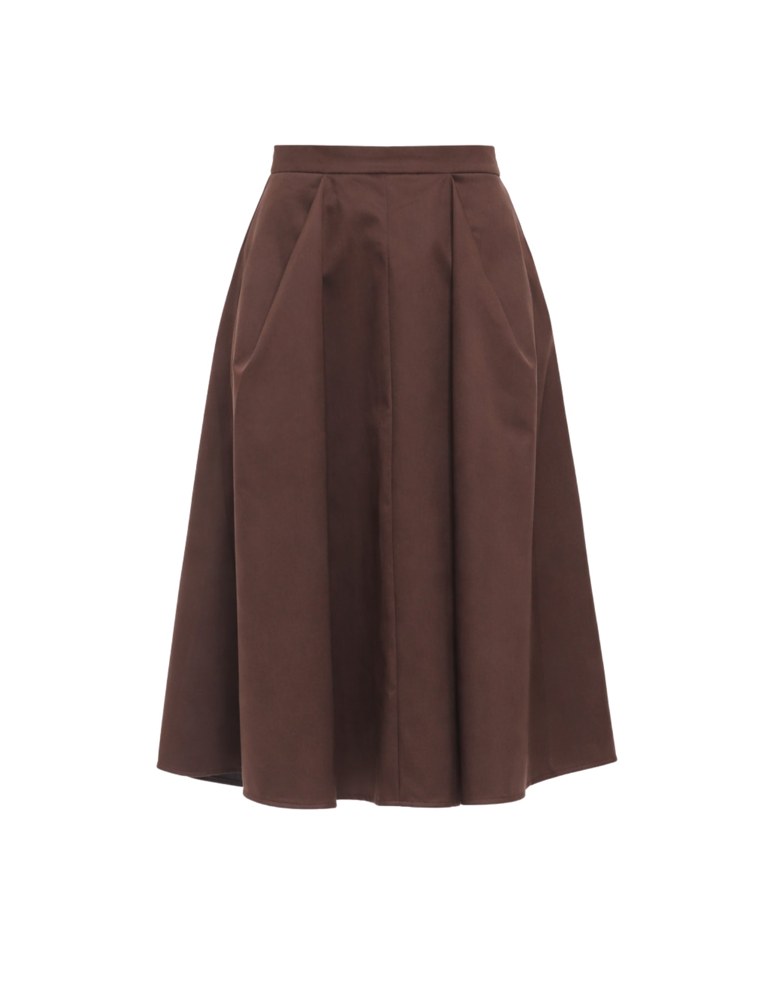 Hira Women’s Brown Bonded Skirt in Cotton Blend Made in Italy W329 010