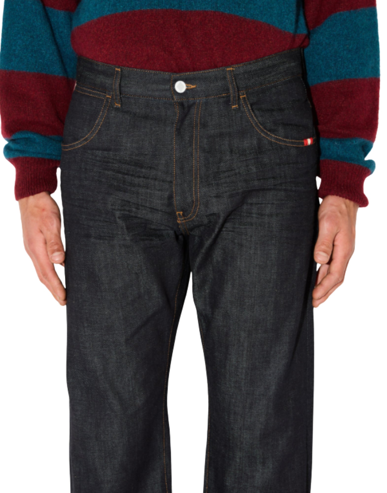 Jeans Man AMU010D6871969 C0999 James Man AMISH SELLEVEDGE DENIM RAW 3D Amish