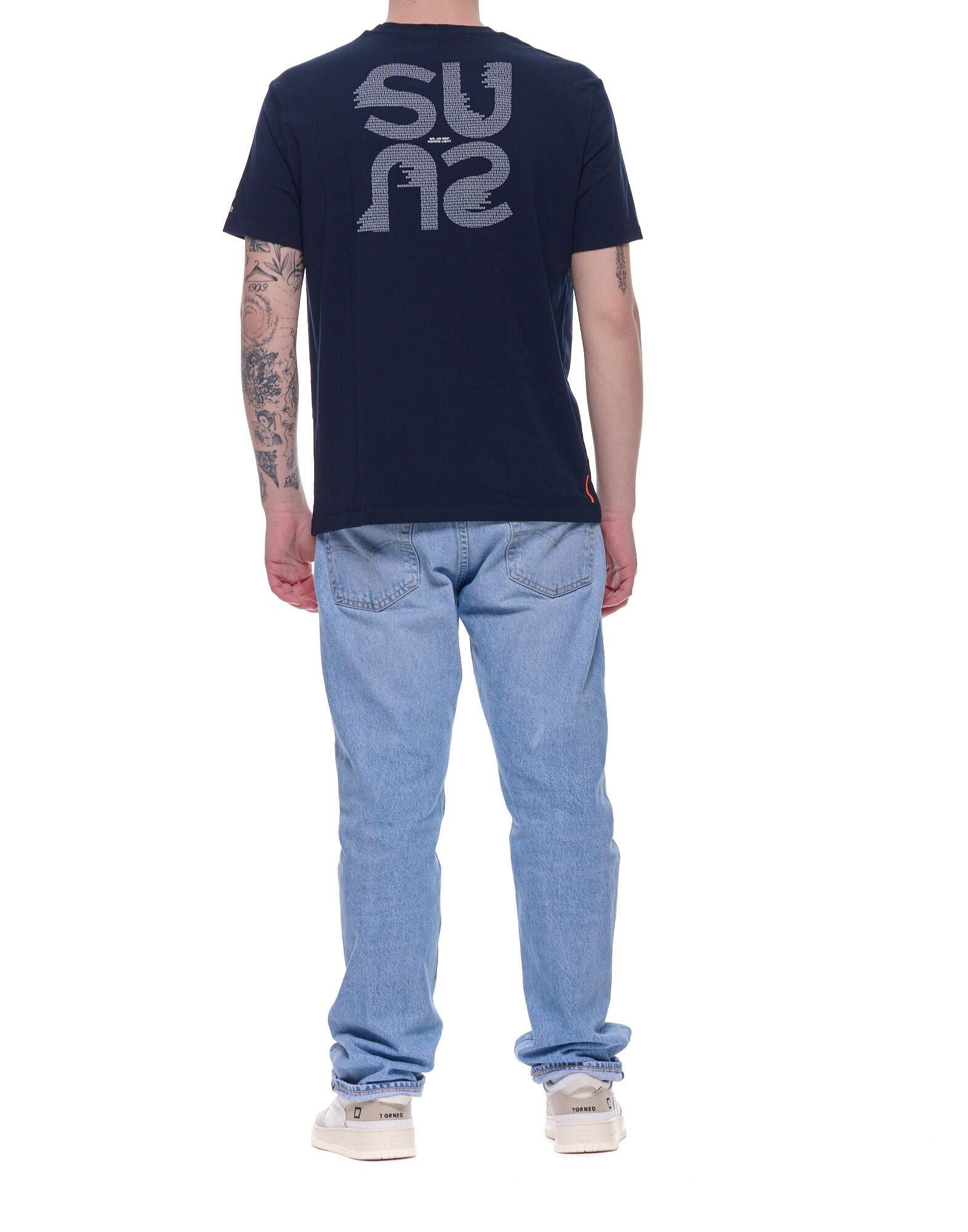 SUNS Boards Paolo Text Cotton T-Shirt Dark Blue Men’s TSS61022U V2 DARK BLUE