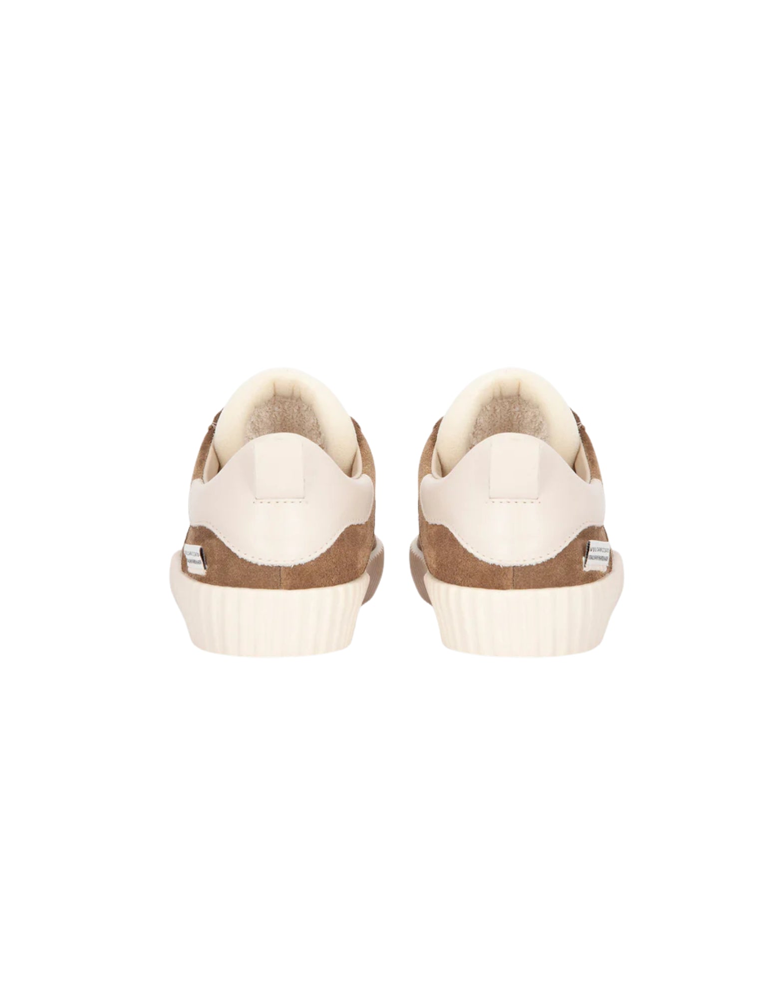 Springa Wavy Suede Taupe Sneakers in Suede with Stitched Logo WLI SU TEXA1EY TAUPE