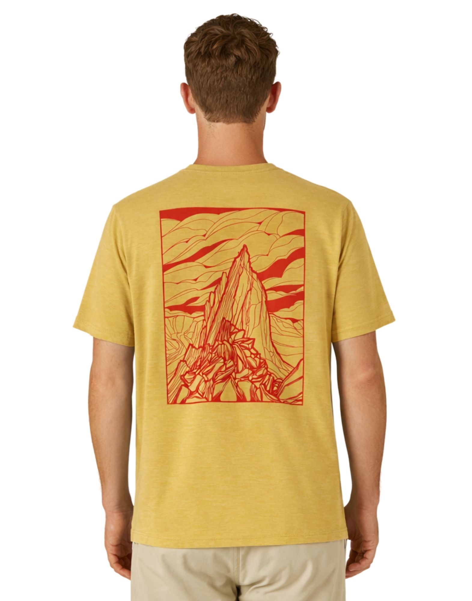 Patagonia Men’s Capilene Cool Daily Shirt Cloud Crag LMYX in Recycled Polyester 45477 LMYX LIMESTONE YELLOW