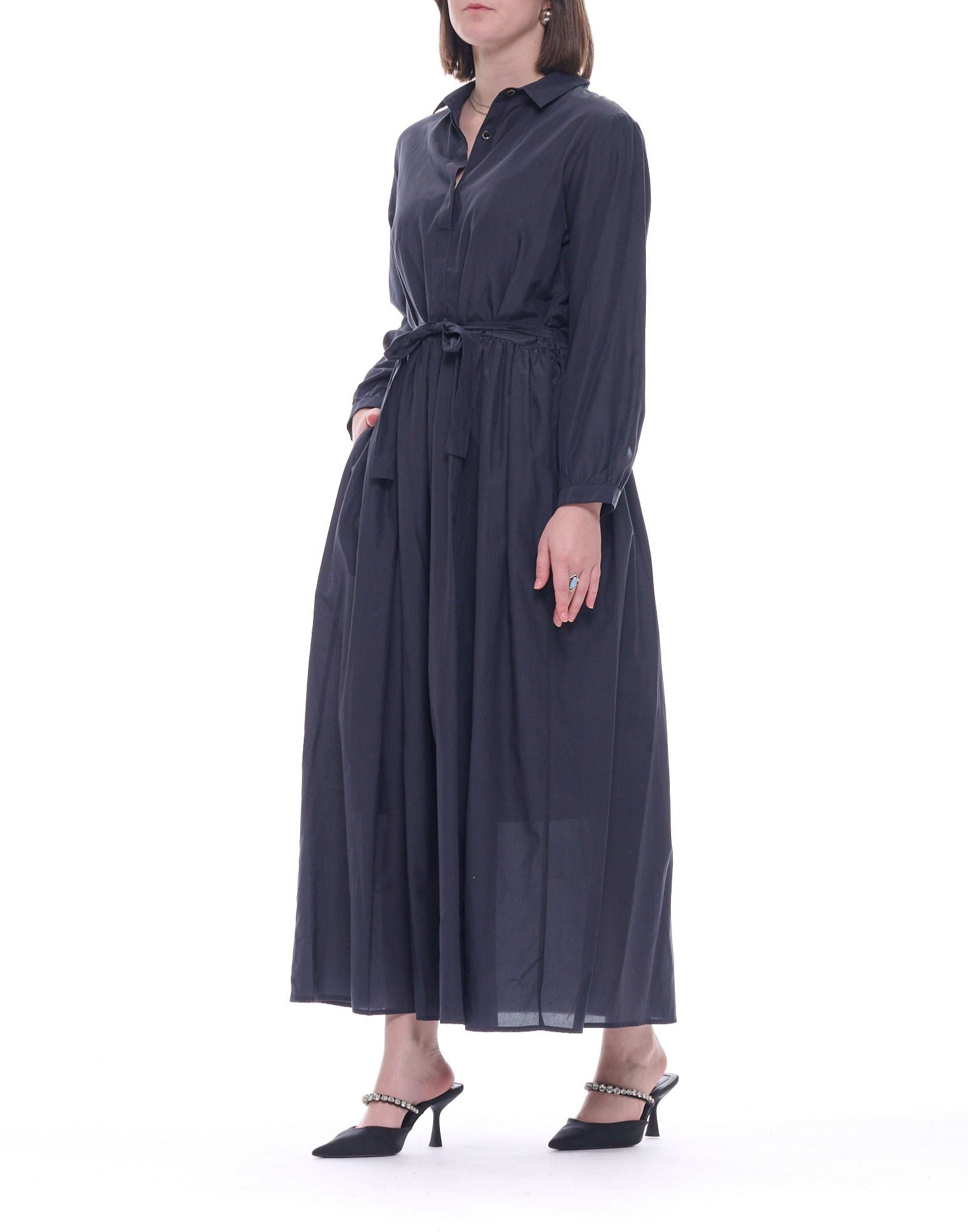 Nine In The Morning Flavia Long Dress Women Navy Blue FLA02  V72 NAVY