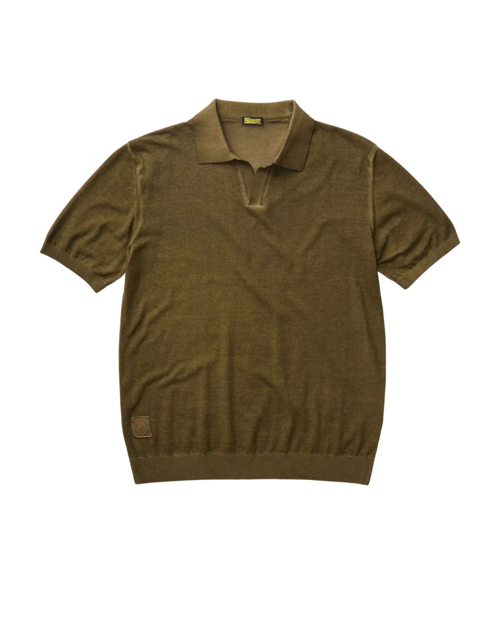 Blauer Esmond Shaded Polo Shirt Green with Open Neckline Men’s 26SBLUM06481-007167 60H