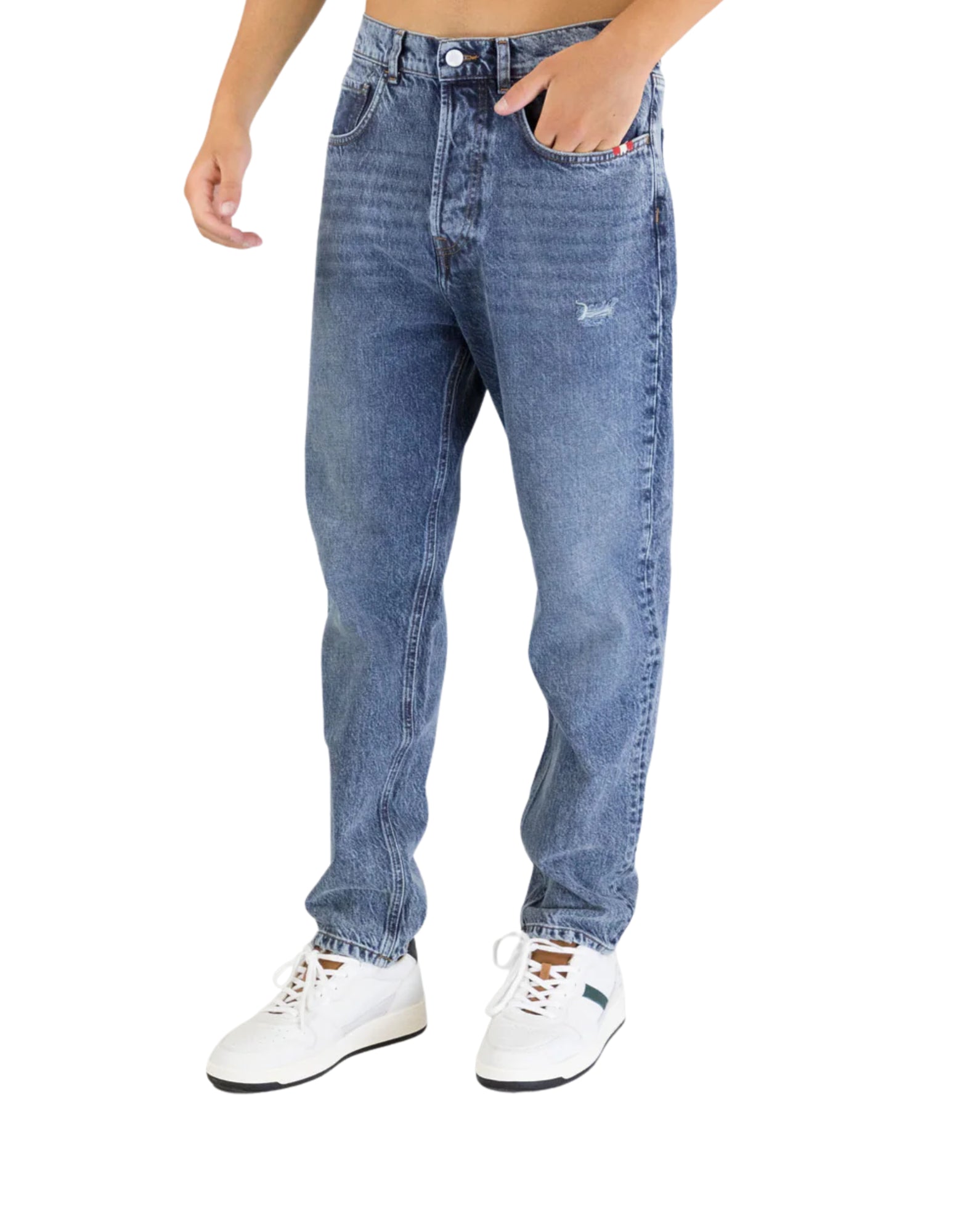 Jeans Man AMU001D5703012 C0999 Geremia Man AMISH Pietra di marmo di denim riciclata Amish