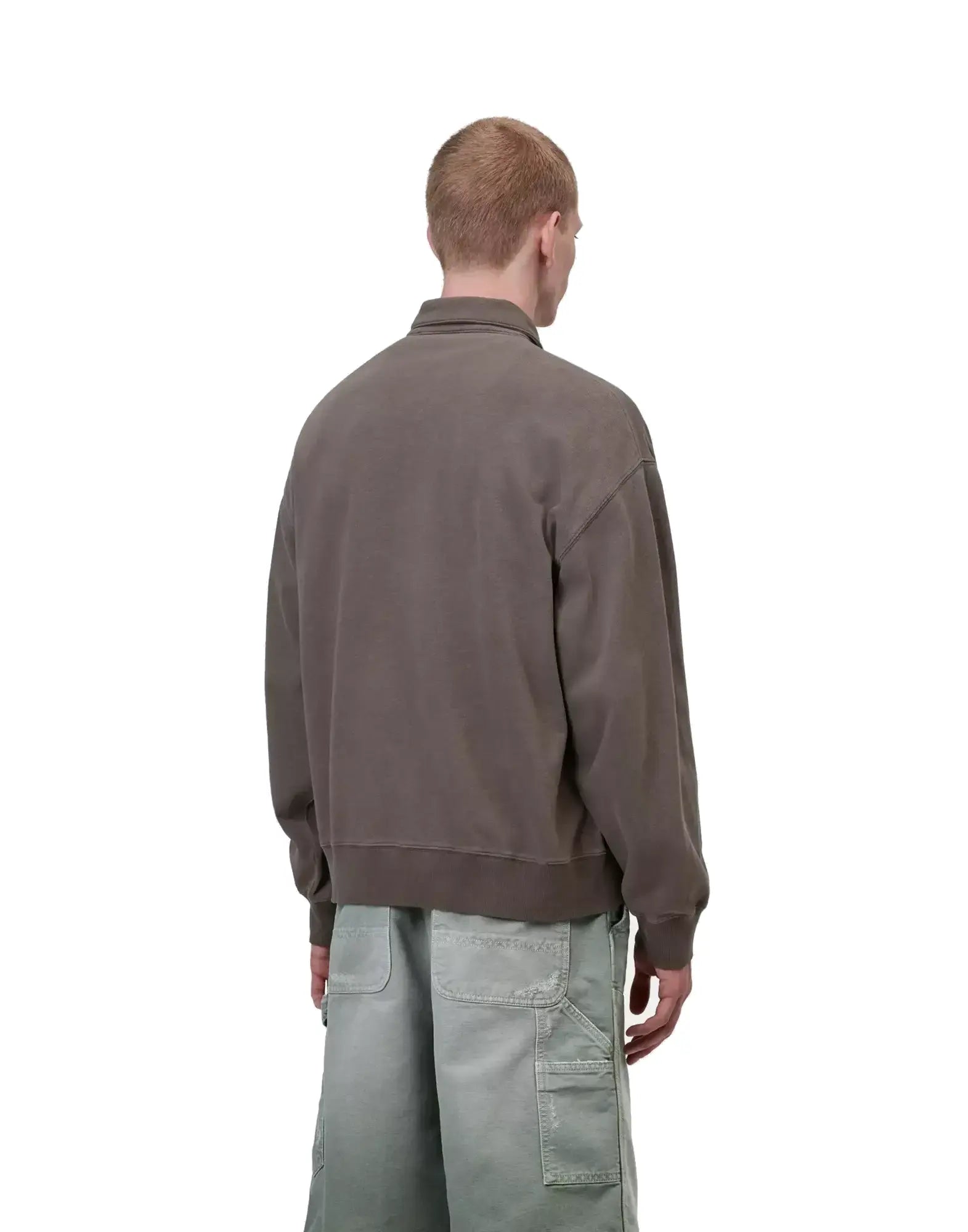 Harper Polo Cotton Tobacco garment dyed