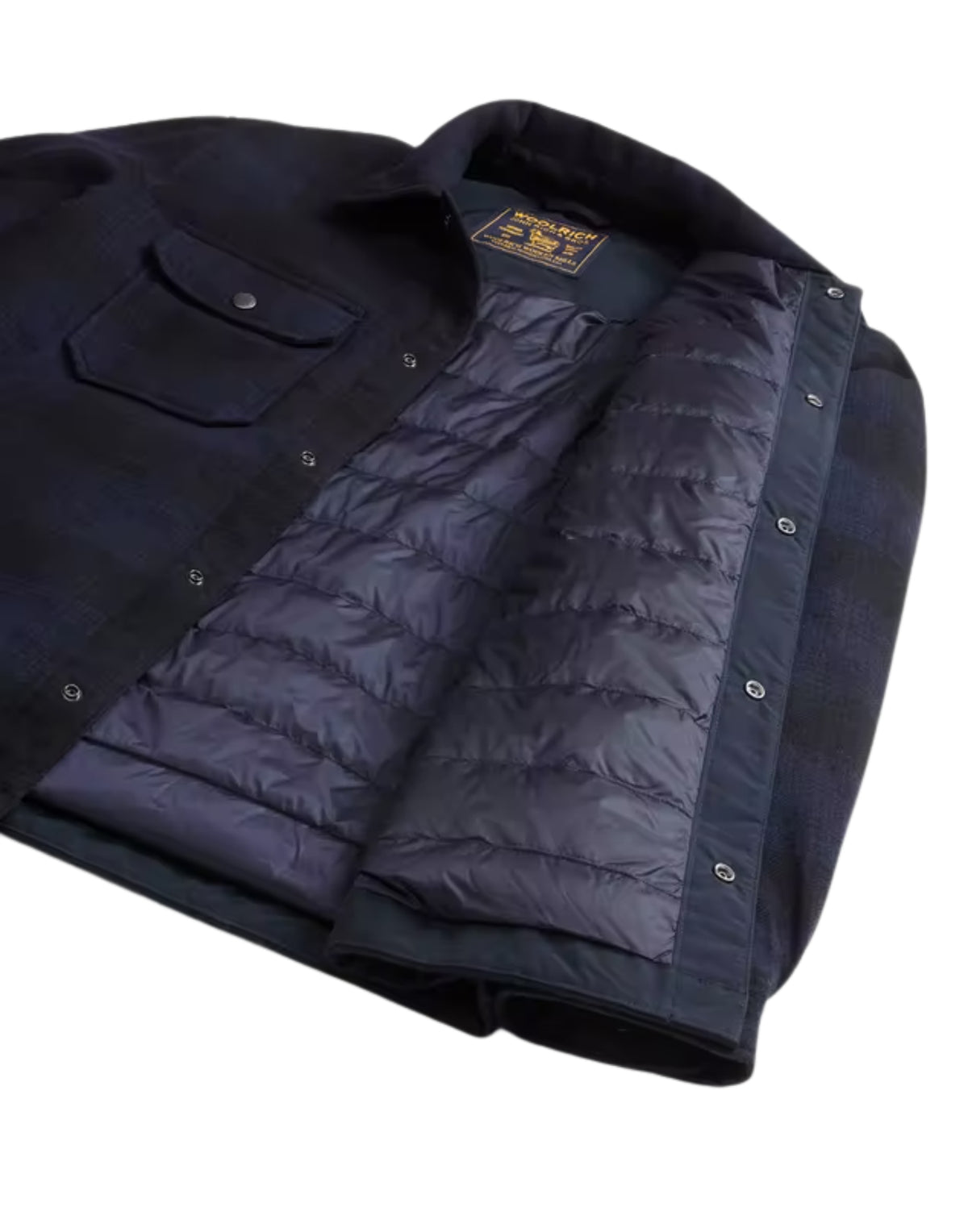 Interno giacca Woolrich Alaskan Check con fodera trapuntata blu e imbottitura
CFWOOS2018MBUT3046_3983 2 3