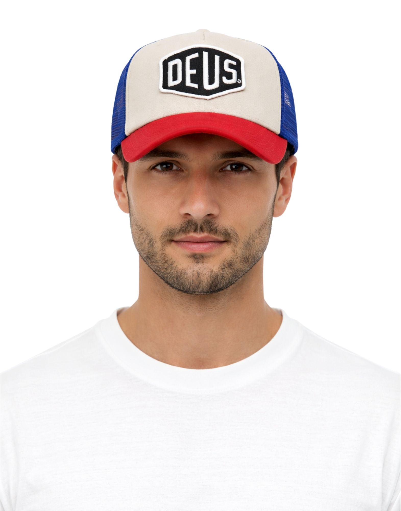 Deus Ex Machina Baylands Trucker Cap Mesh Blue Red Unisex D261MHA190060 BLU-RED