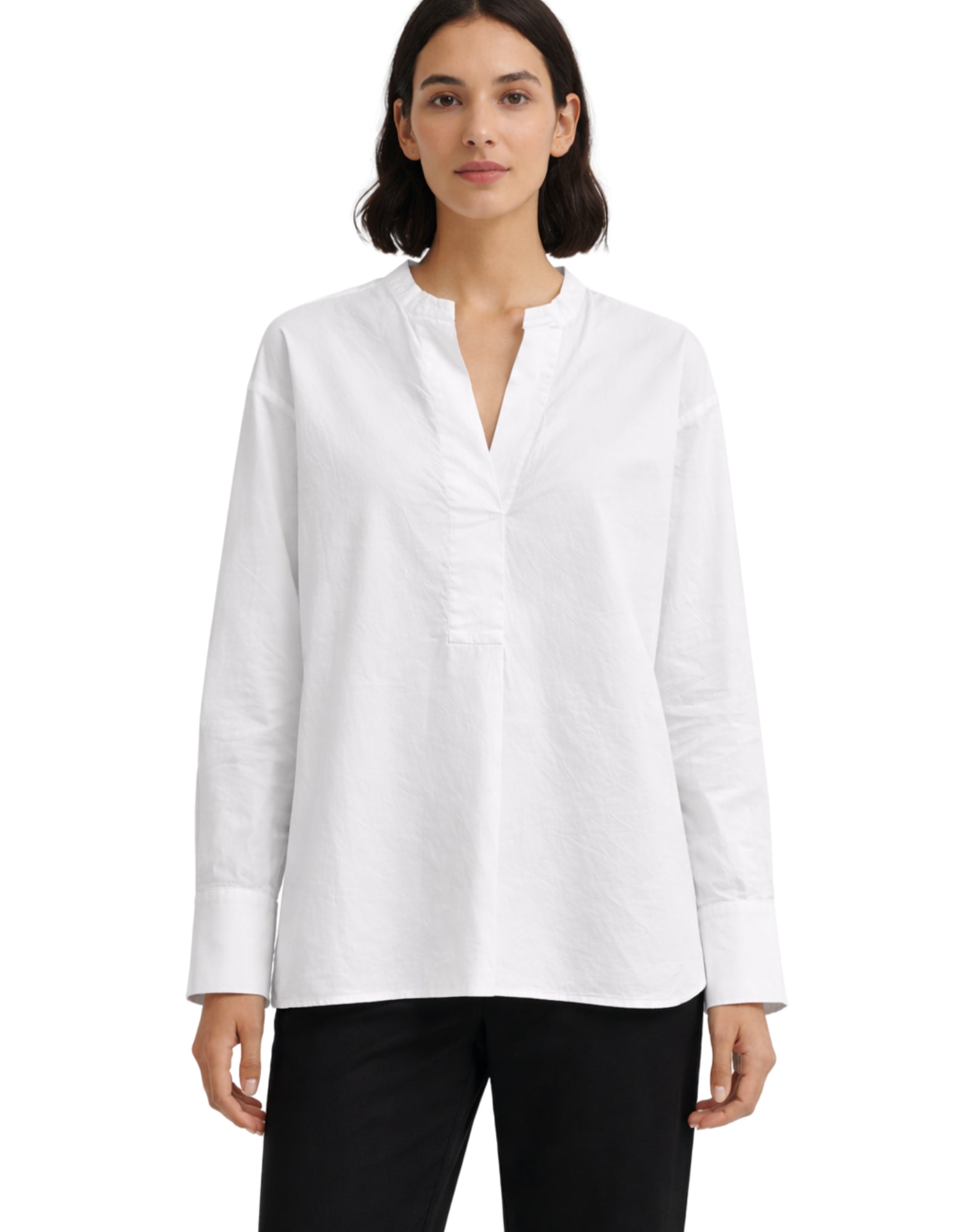 Pomandère Women’s White Cotton Shirt Made in Italy 9494 11633 100