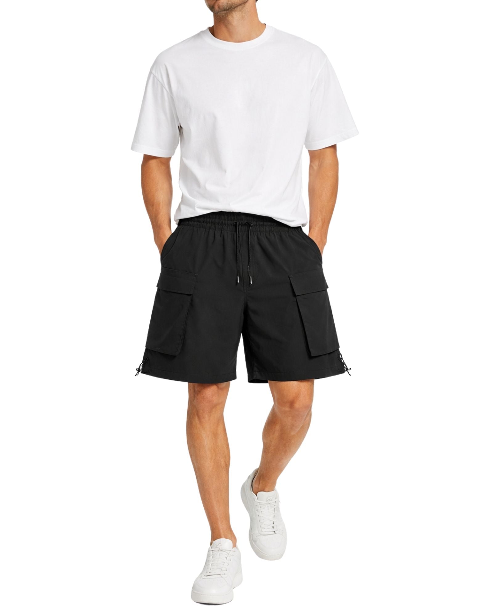 Woodbird WBSmoul Tech 카고 반바지 블랙 남성 반바지 2616-301 블랙
