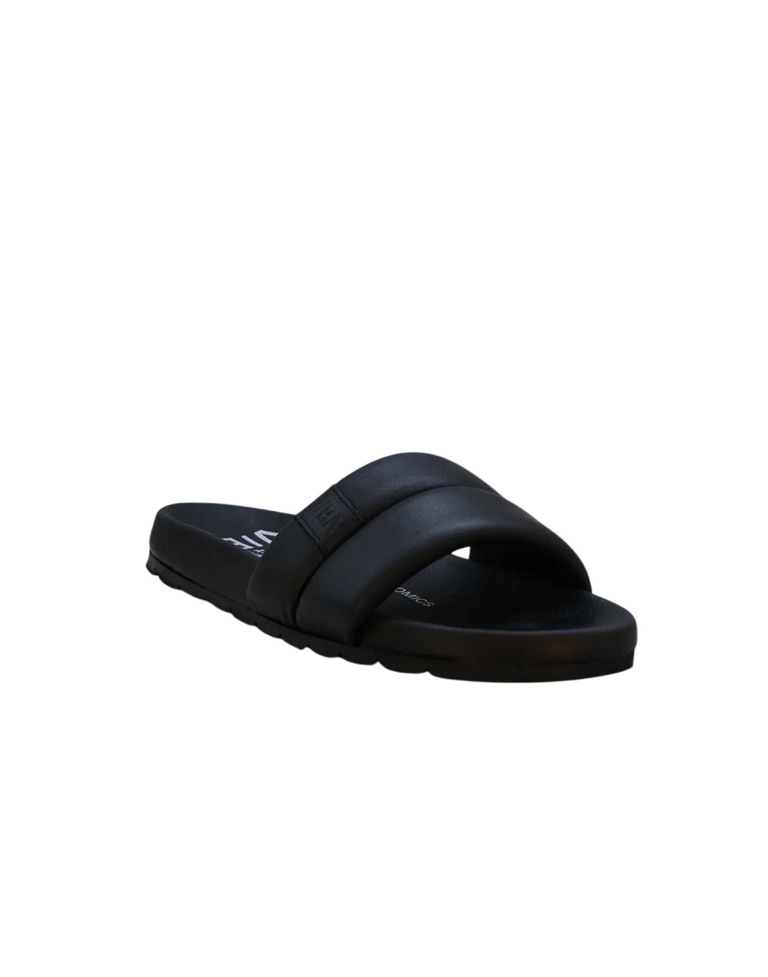 VIBAE Porto Leather Preto Black Unisex Leather Slides PORTOLPBB-37 BLACK