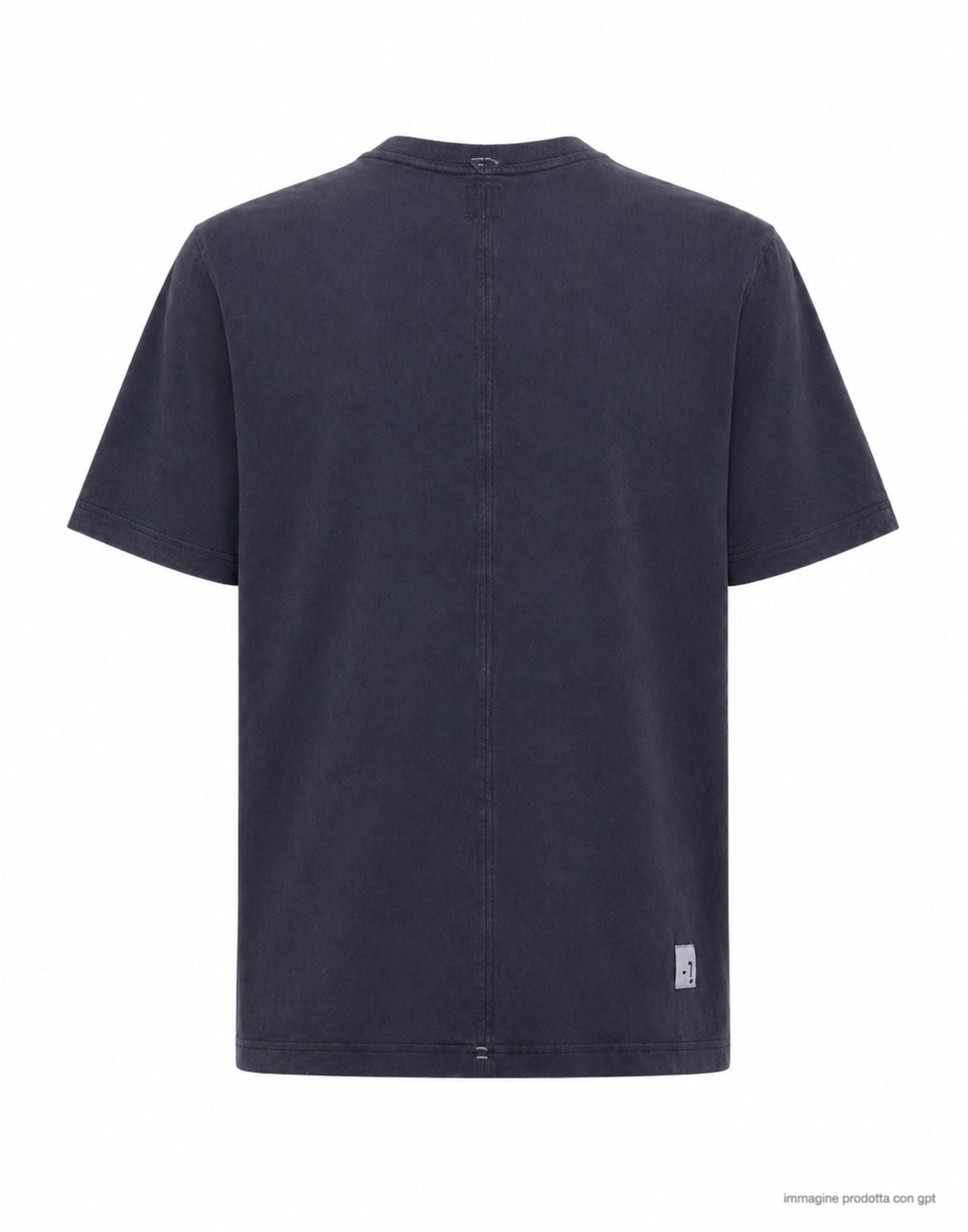 Nordic Denim T-shirt en coton pour homme Noir de jais Coupe régulière Col rond 20-85-701 JET BLACK