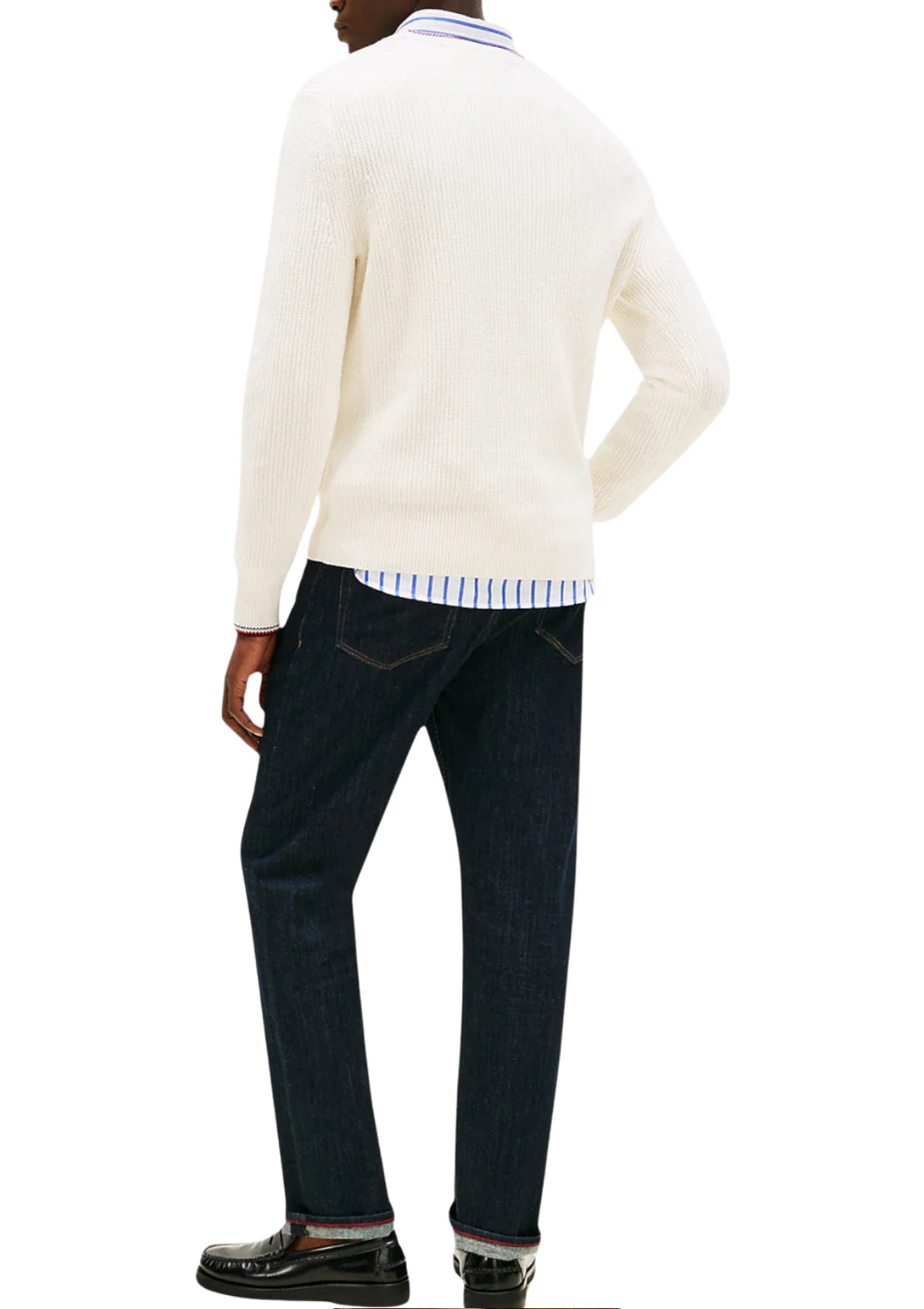 41516 Z00 IVORY CREW NECK SWEATER - Maglieria - TOMMY HILFIGER