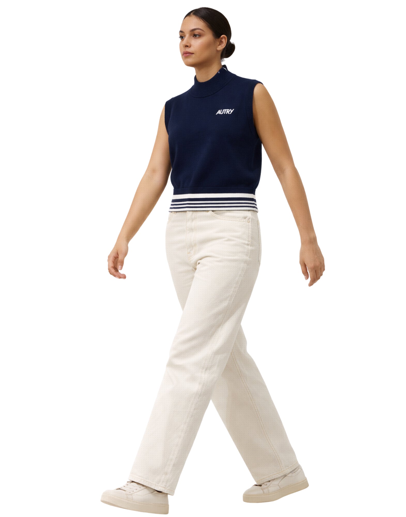 Autry Women’s Vest Main Knitted in Blue VEPW 030B