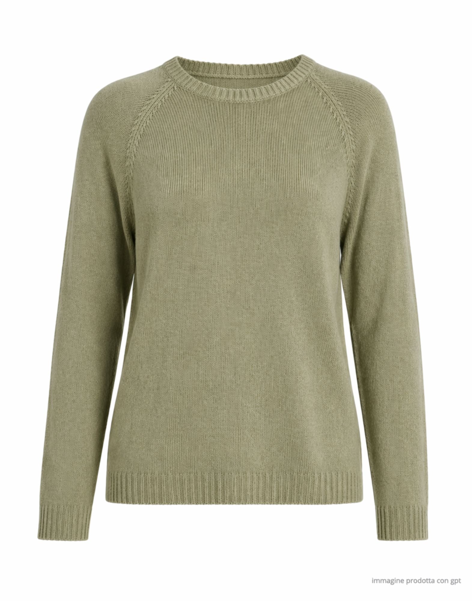 Origin of Line Olive Raglan Hemp Knit Made in Italy S26V03 05 OLIVA RAGLAN