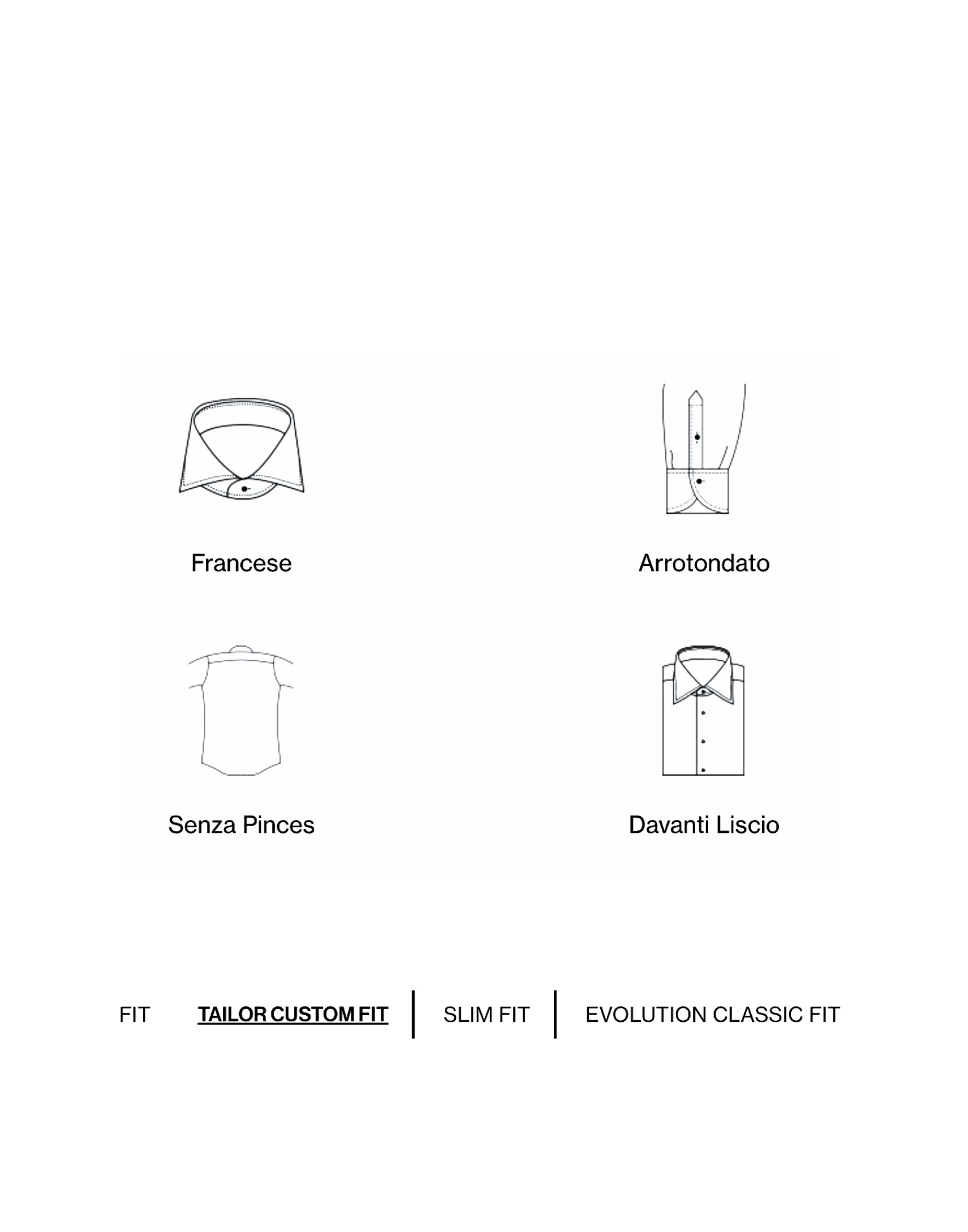 Xacus White Twill French Collar Shirt Tailor Custom Fit Men Italy ACT538ML 11460.001