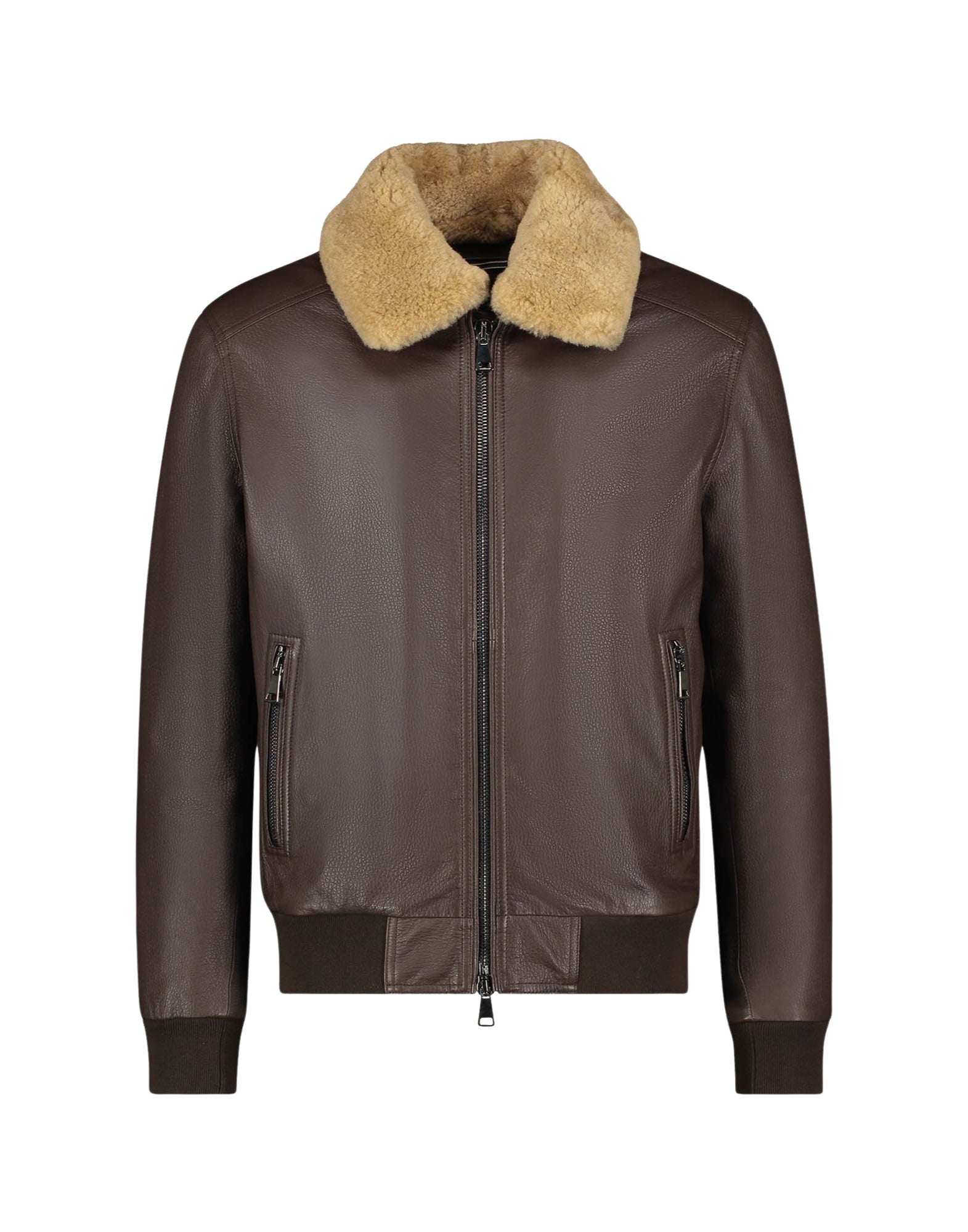 196U72 327 BROWN LEATHER AVIATOR - Giacche - AGF