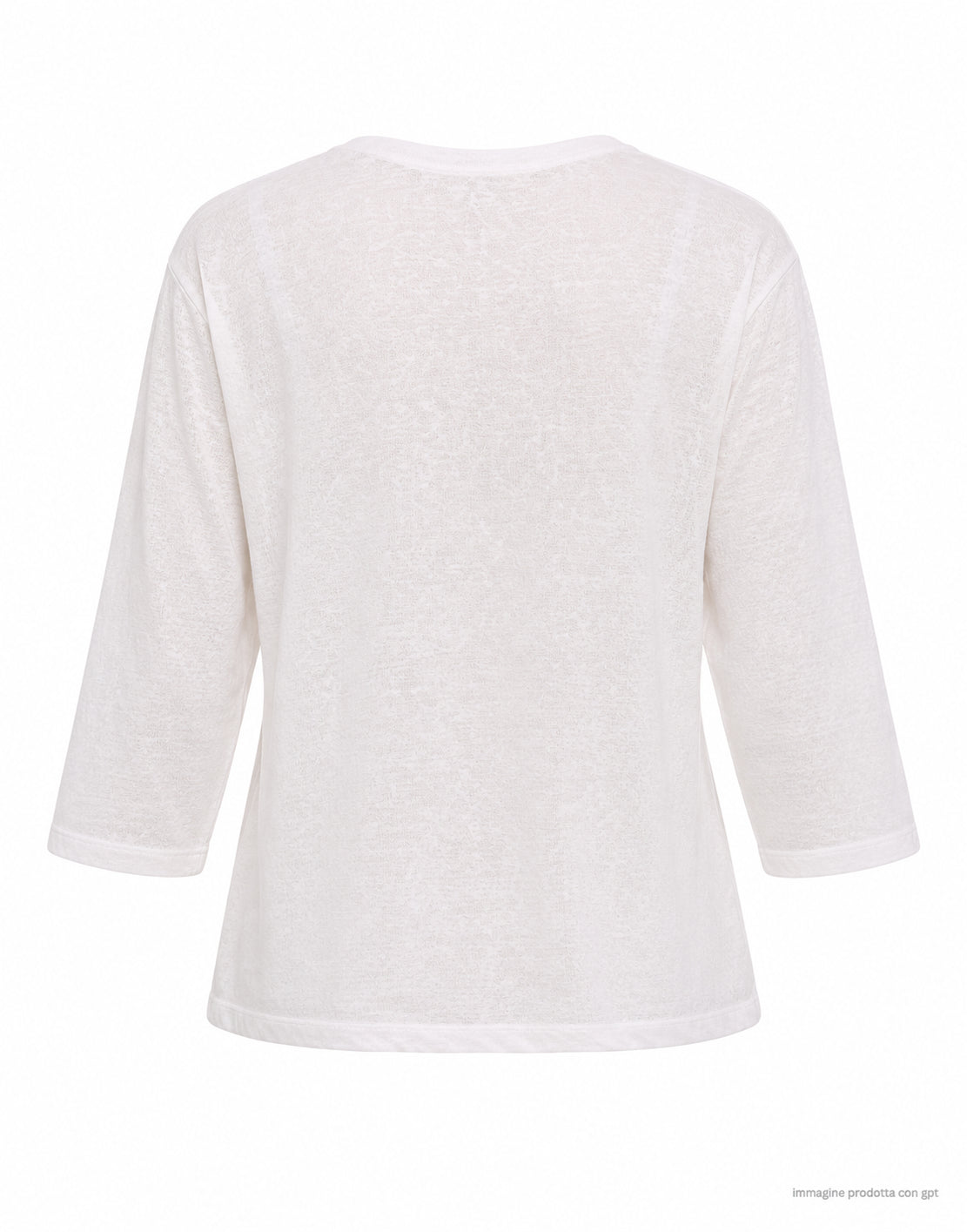 Aragona Top Lino Blanco Escote Pico D3370TO 110 BLANCO