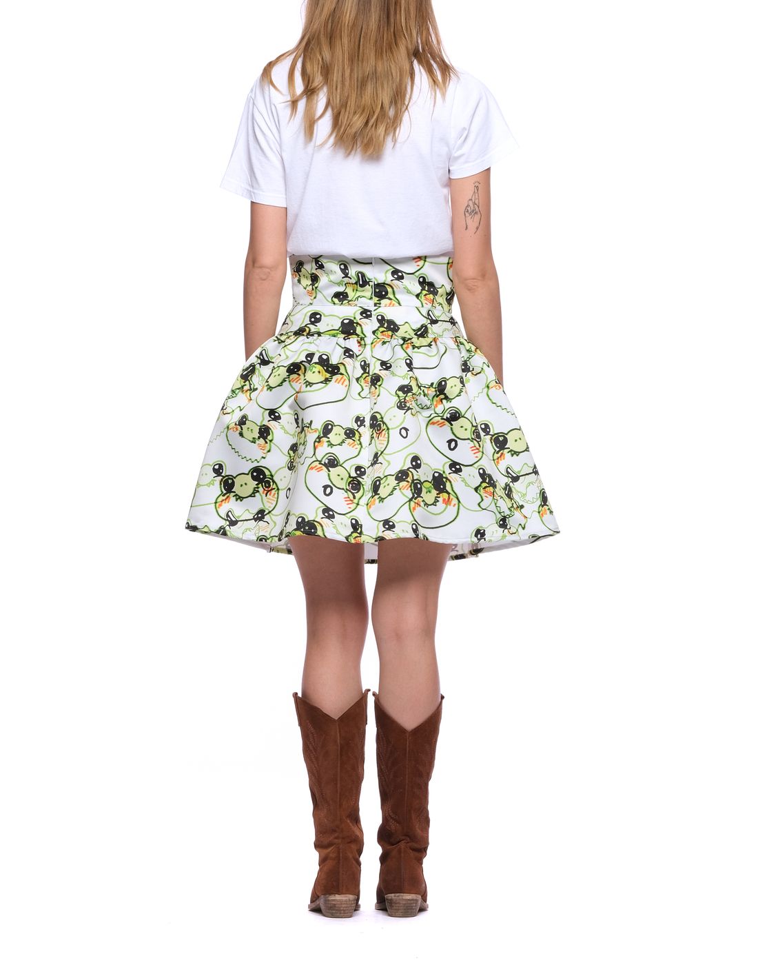 Skirt woman 1030WGB 80 VERDE WHITE*